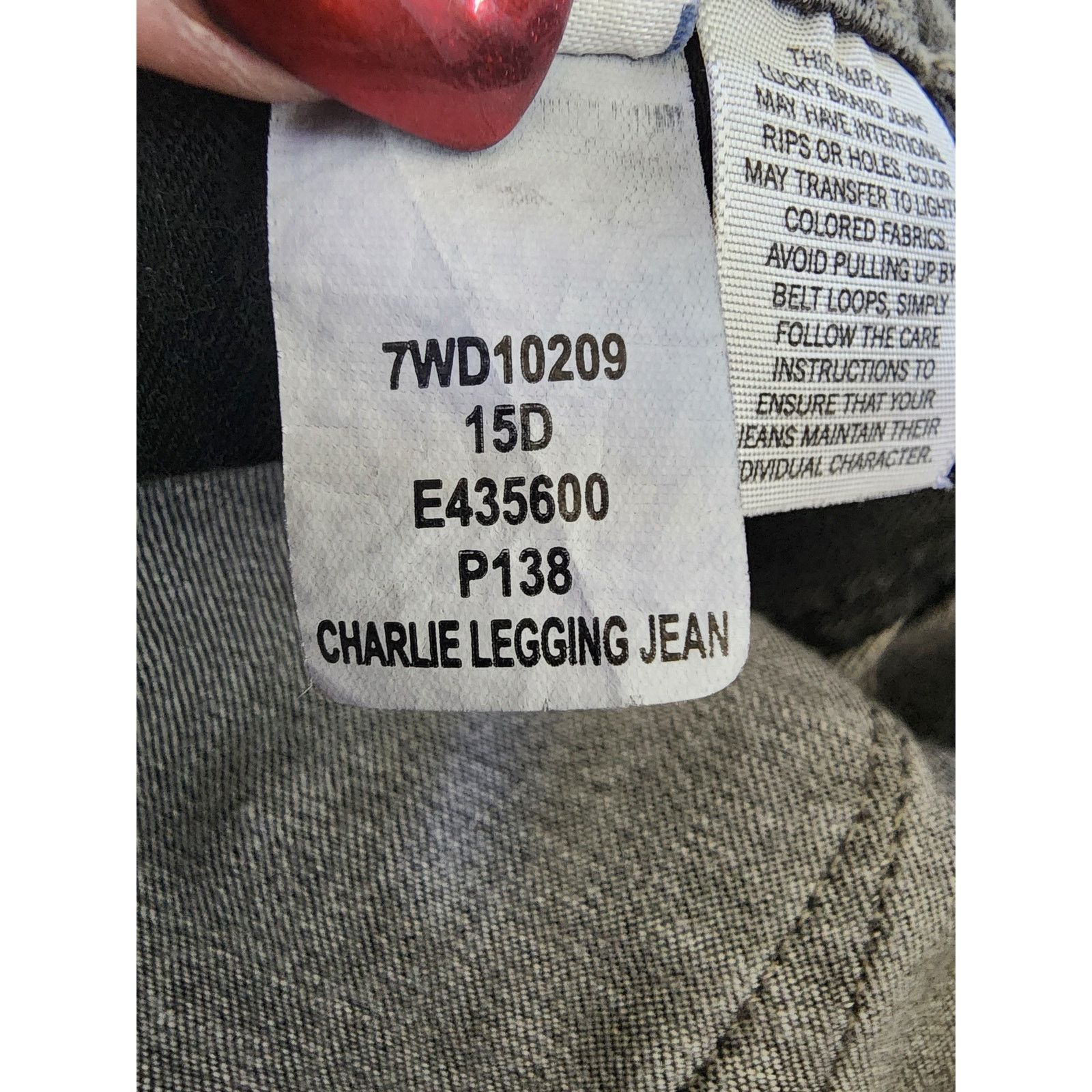 Lucky Brand Lucky Brand Charlie Legging Jeans Womens Size 4/27 Grey Size 27" / US 4 / IT 40 - 7 Thumbnail