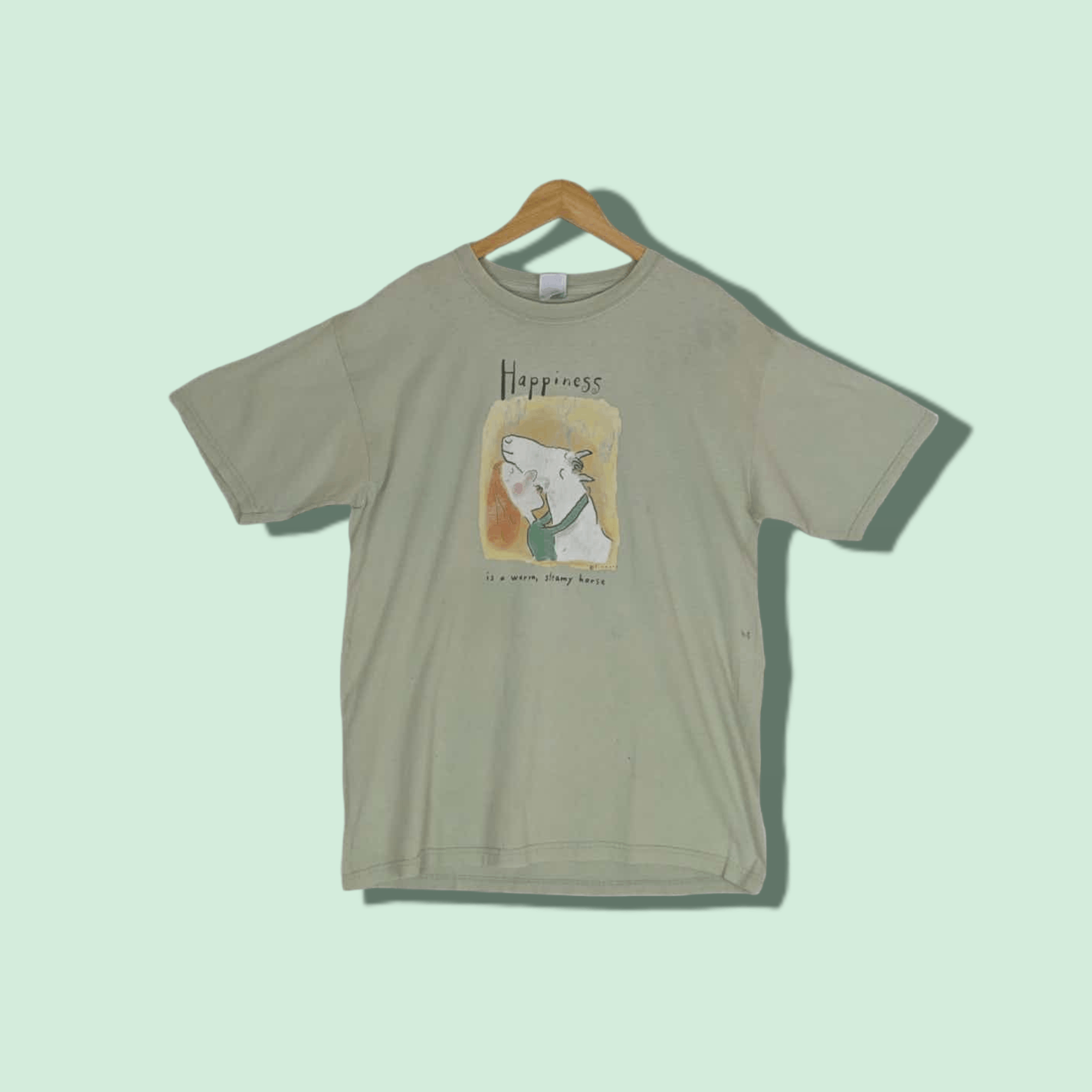 Gildan 2000's Happiness Is A Warm Painting By Timmons T-Shirt Size US L / EU 52-54 / 3 - 1 Thumbnail