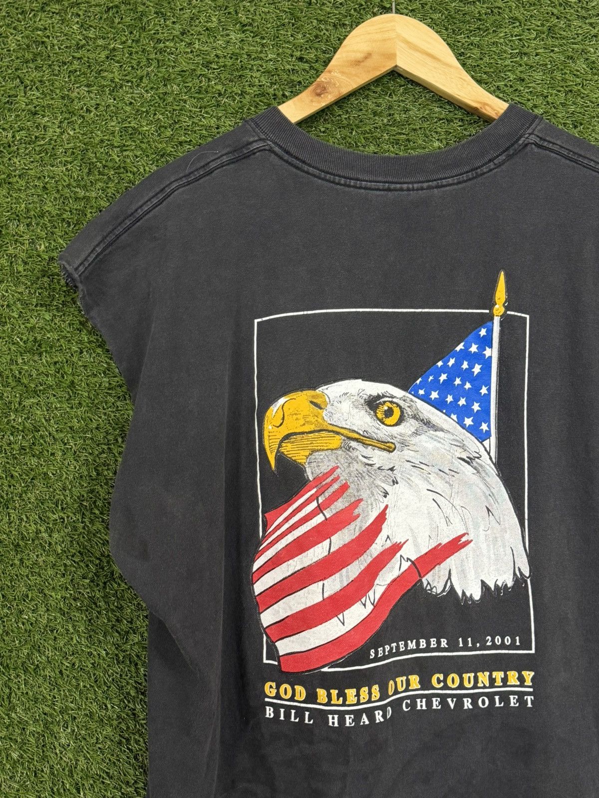 Vintage Vintage Gildan 9/11 Eagle America Chevrolet Muscle Tank Top Size US XL / EU 56 / 4 - 2 Thumbnail