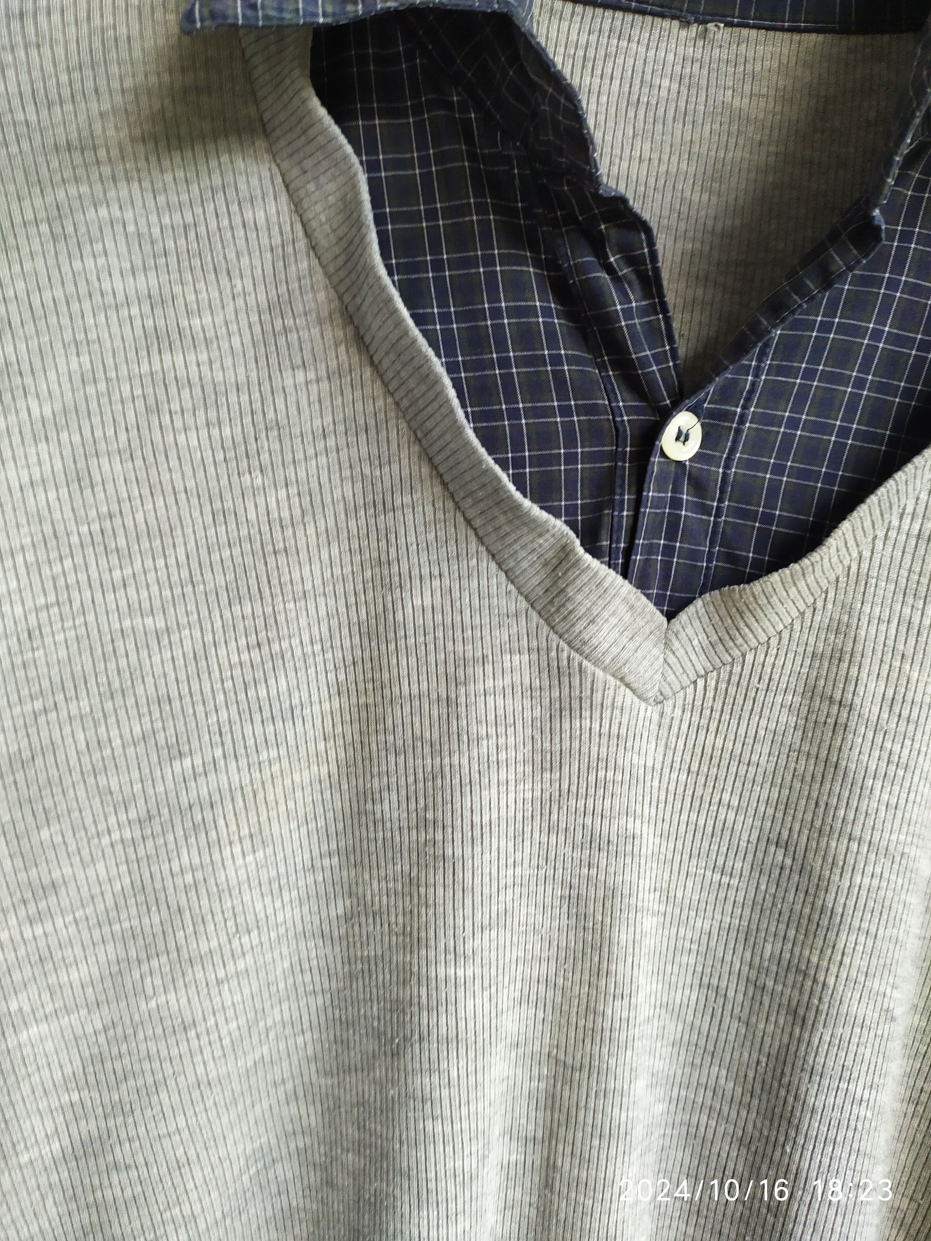 Japanese Brand × KMRii × Le Grande Bleu (L.G.B.) Japanese Uniclo Double Layer Shirt Size US L / EU 52-54 / 3 - 11 Thumbnail