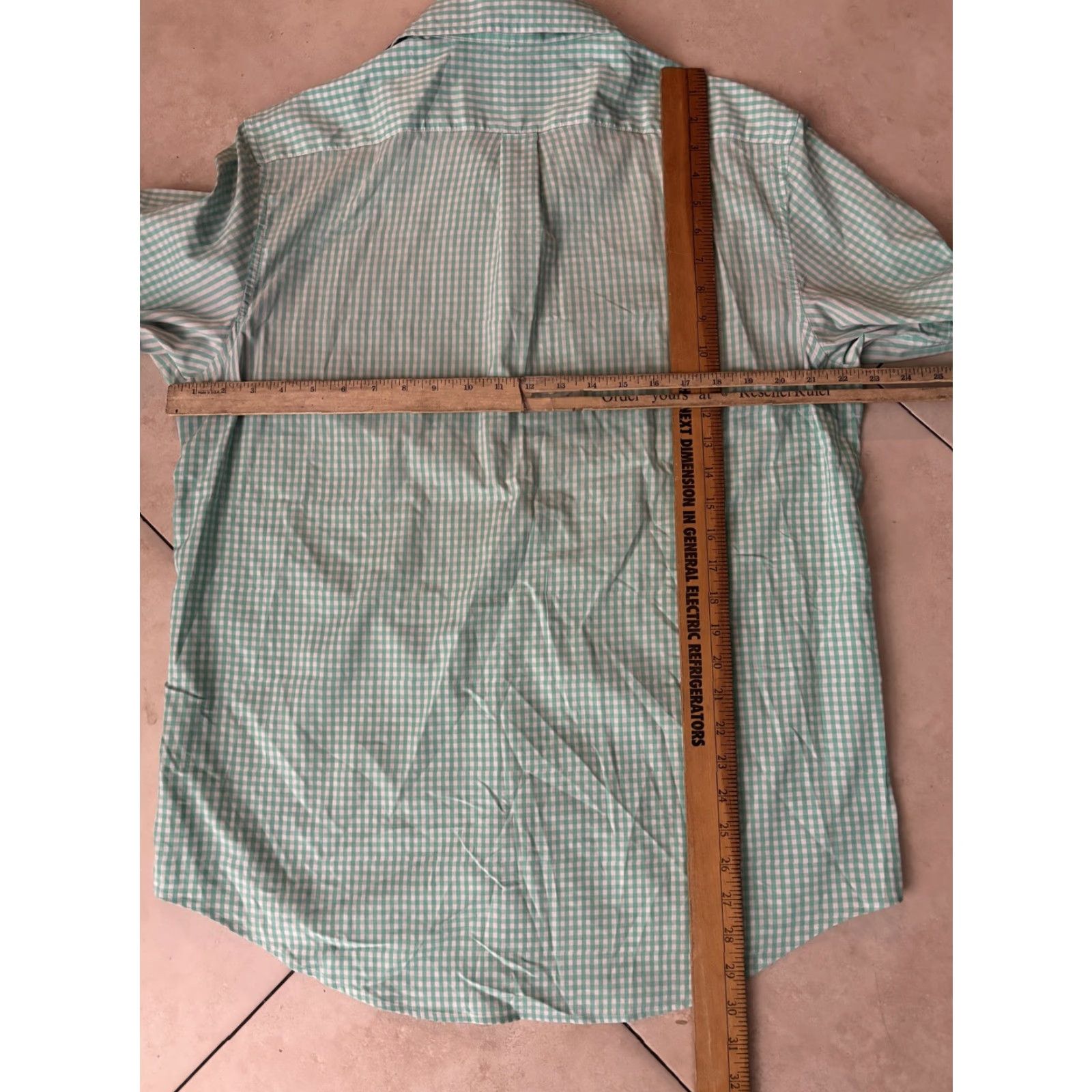 Vineyard Vines Vineyard Vines Shirt Mens Large Green Check Whale Nylon Button Front Casual Size US L / EU 52-54 / 3 - 6 Thumbnail