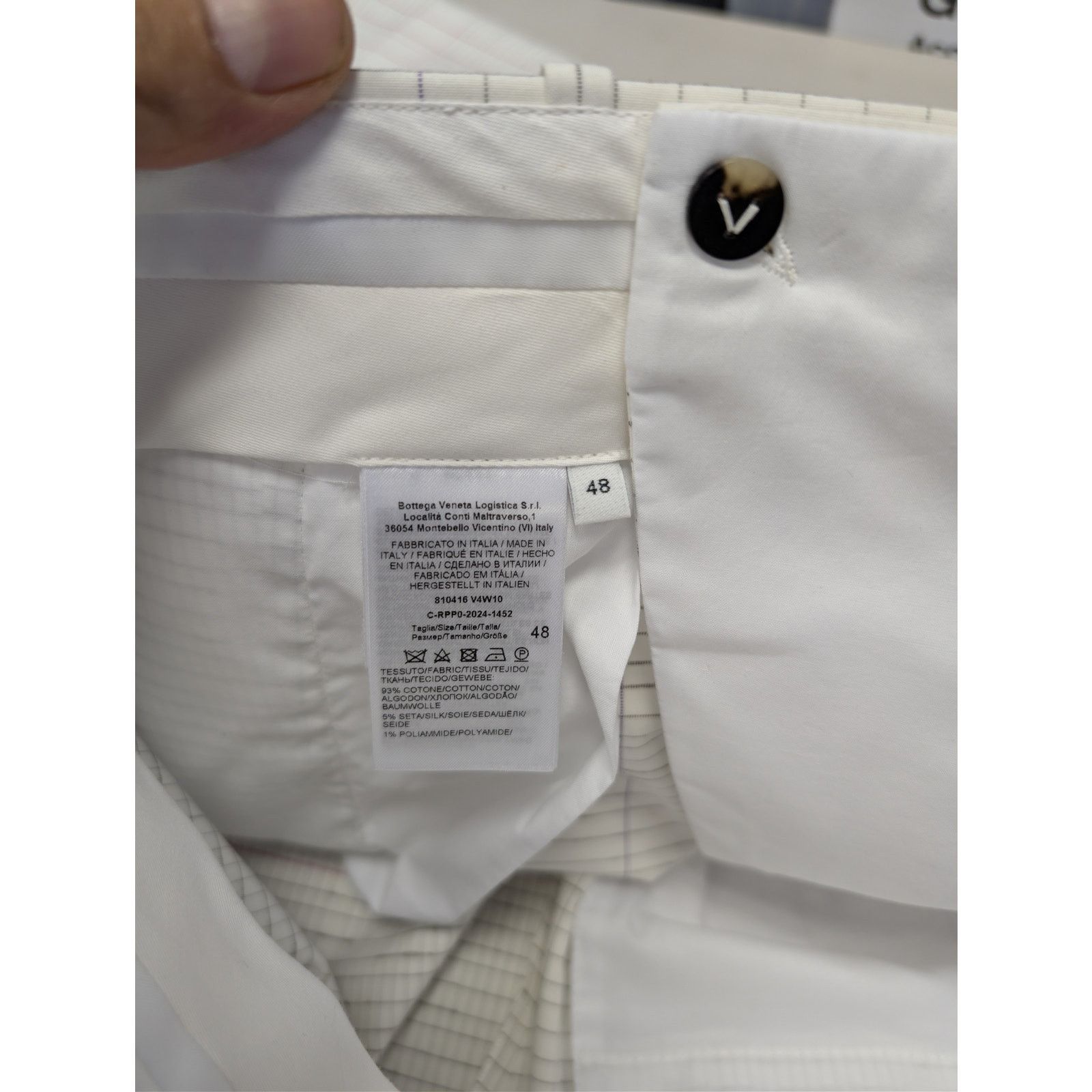 Bottega Veneta o1rshd1 Notebook Cotton Trousers Pants in Off White Size US 32 / EU 48 - 18 Thumbnail