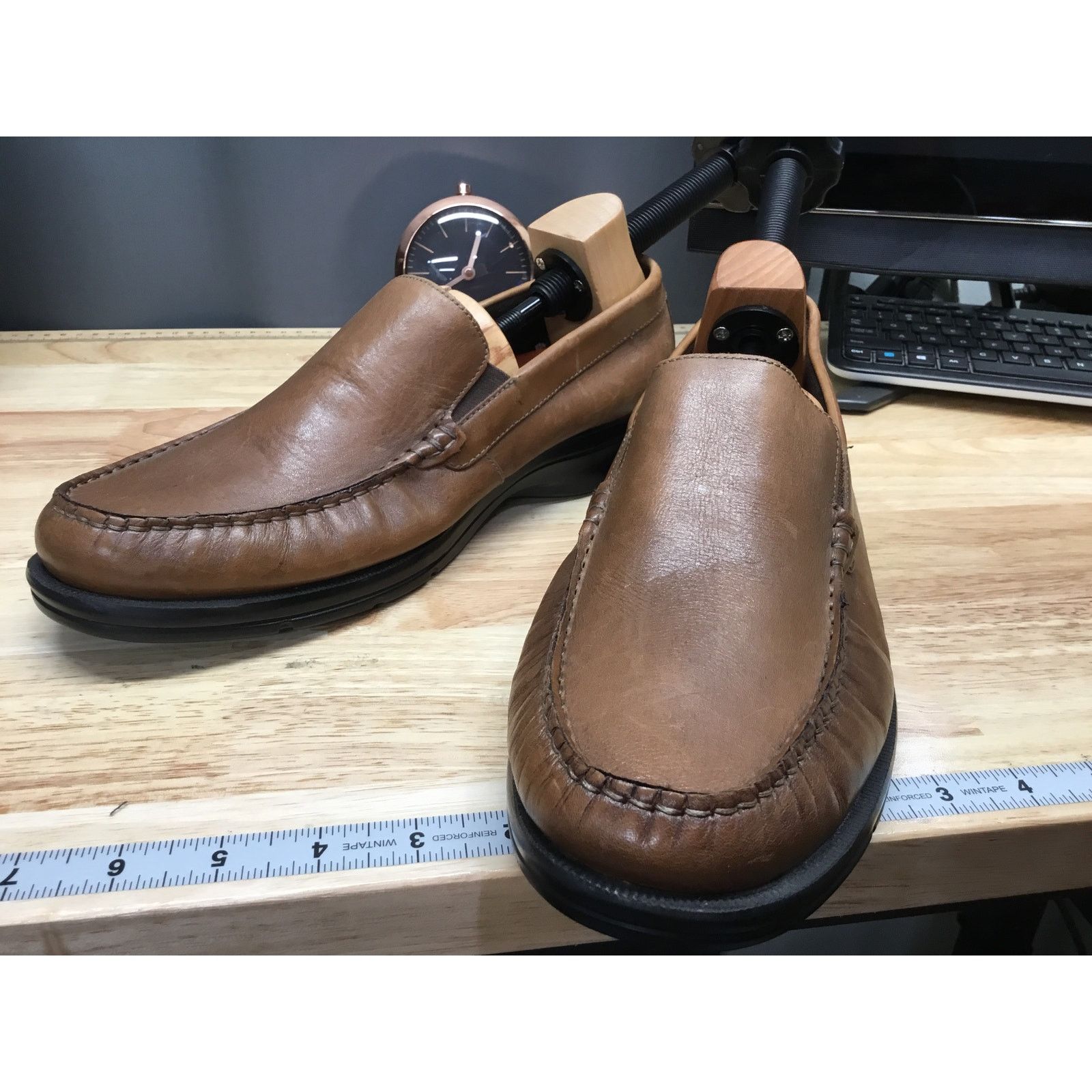 Rockport Rockport Preston Venetian Brown Leather Men's 11.5 Loafers Size US 11.5 / EU 44-45 - 4 Thumbnail