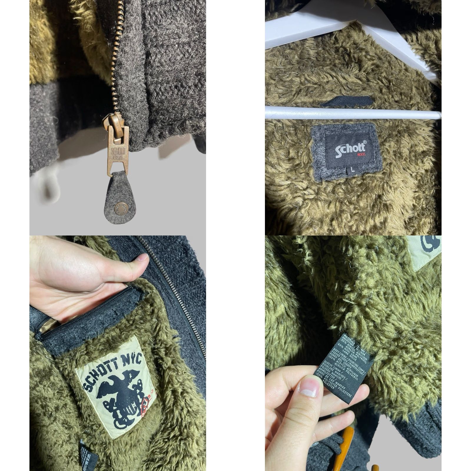 Schott VINTAGE SCHOTT USA Duffle Fireman Jacket Wool Lined Gray TGW? Size US L / EU 52-54 / 3 - 9 Thumbnail
