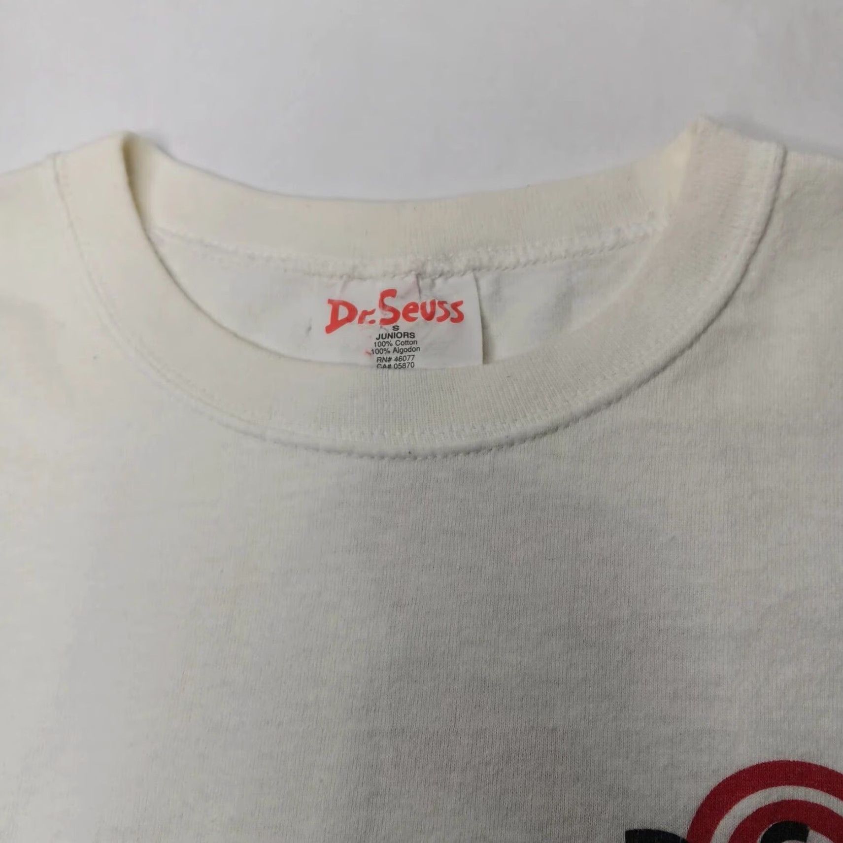 Vintage VINTAGE Dr Seuss Cat in The Hat Shirt Short Sleeve White Small Single Stitch USA Made READ Shirt Mens T-Shirt Cat in the hat Read Reading 1990s Size US S / EU 44-46 / 1 - 4 Thumbnail