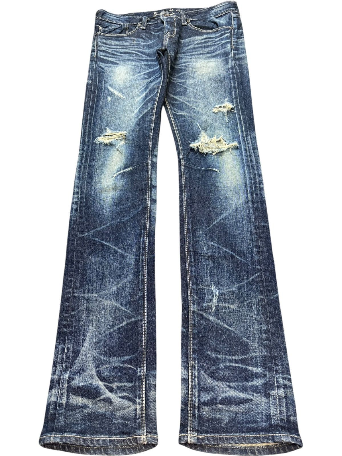 GOSTAR DE FUGA Vintage Gostar De Fuga Faded Indigo Distressed Jeans Size US 31 - 1 Thumbnail