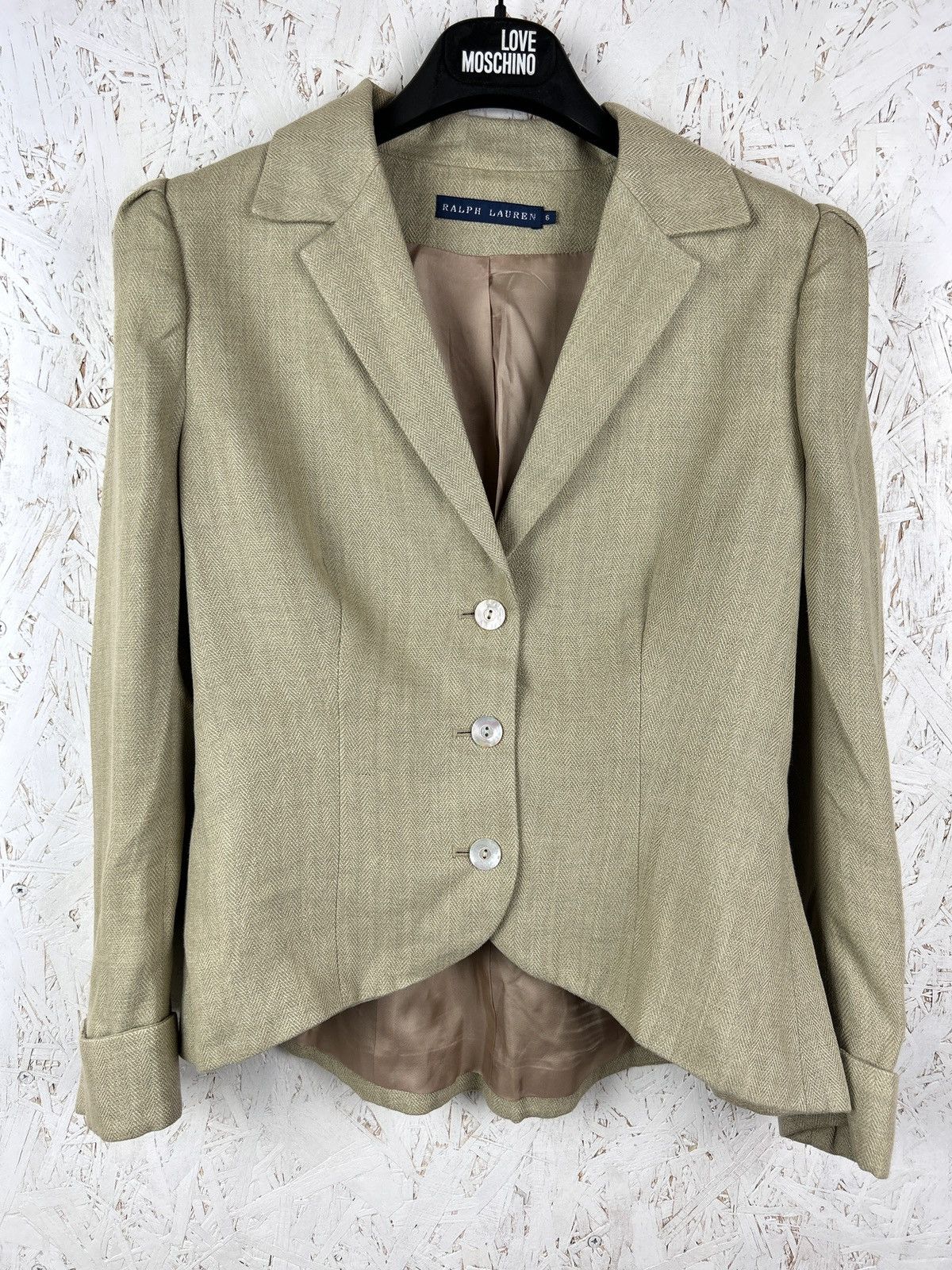 Ralph Lauren Ralph Lauren Womens Linen Lino Blazer In Beige Size 6 Size M / US 6-8 / IT 42-44 - 1 Thumbnail