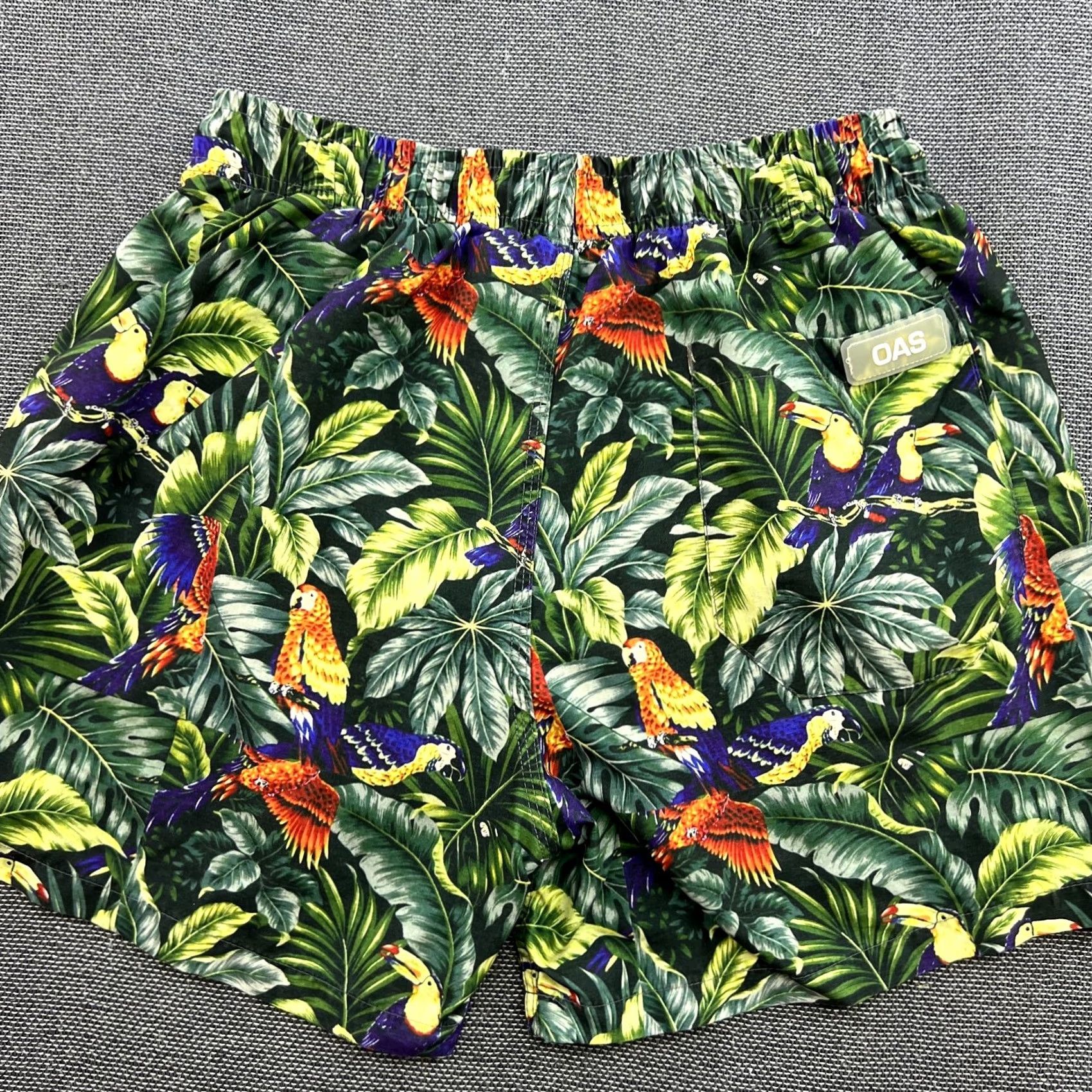 OAS OAS Mens Trunks Size 4XL Floral Beach Shorts Drawstring Athletic Casual Multicolor Small Summer Mens Size US 29 - 6 Thumbnail
