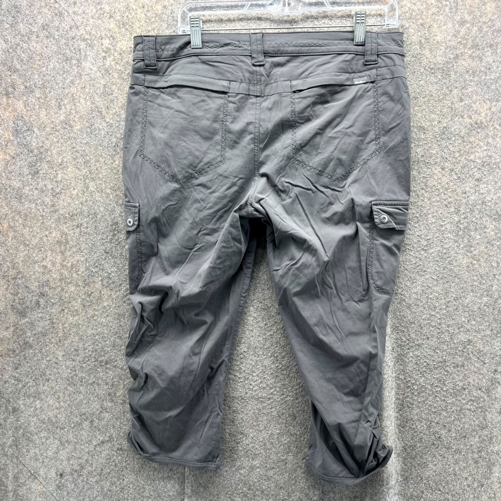 Eddie Bauer VINTAGE Eddie Bauer Pants Women 12 Gray Chino Flat Front Capri Hiking Cargo Stretch Capris Crew Mens? Size 34" / US 12 / IT 48 - 5 Thumbnail