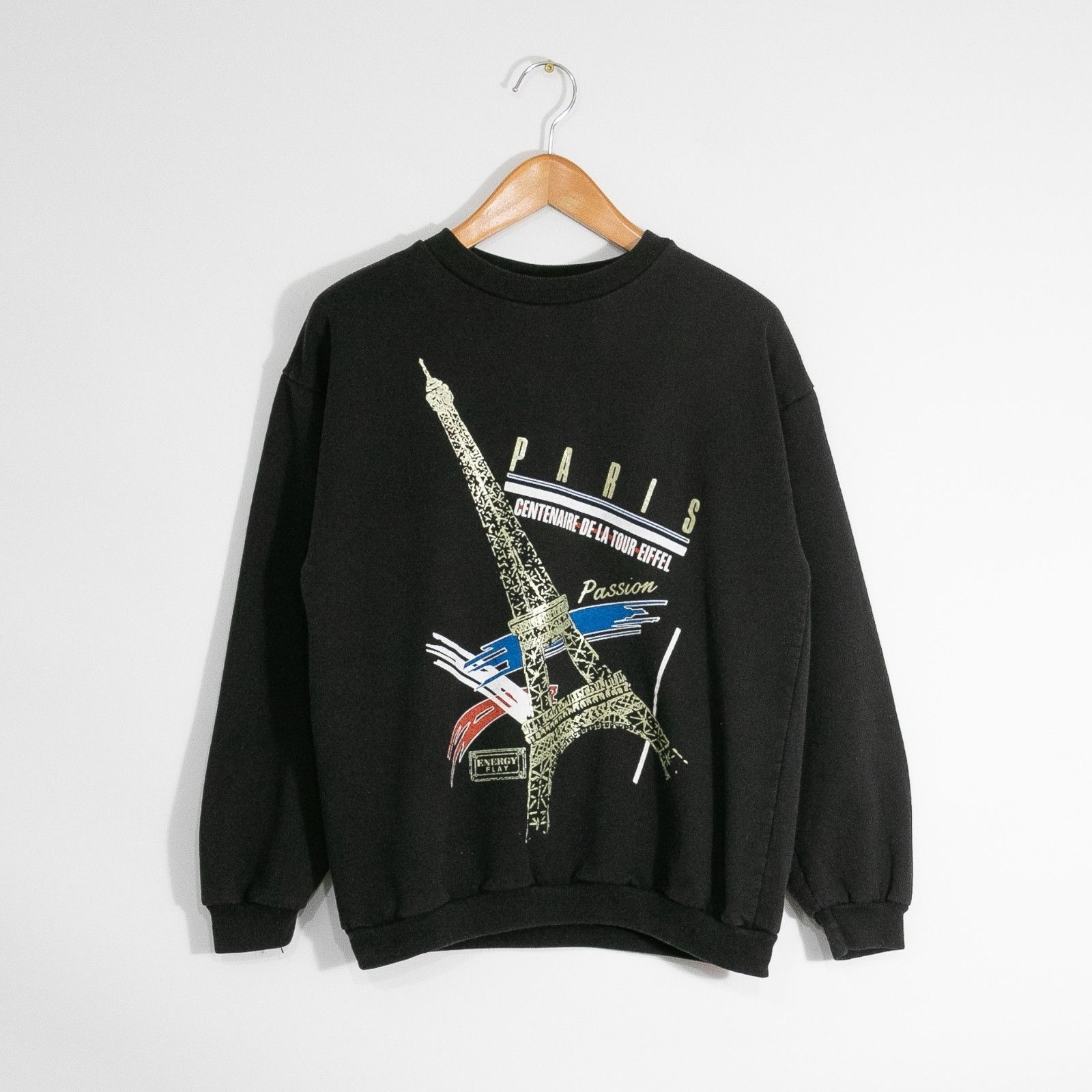 Vintage Vintage 80s Paris Eiffel Tower Centennial Sweatshirt Medium Size US M / EU 48-50 / 2 - 1 Thumbnail