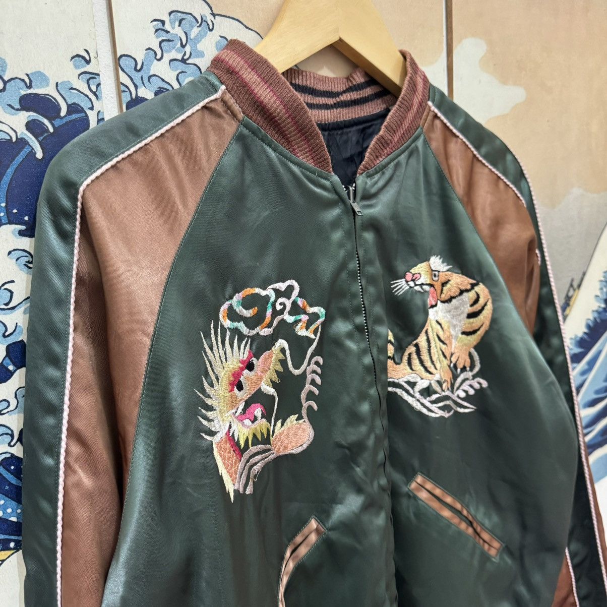 Japanese Brand Vintage 80s Sukajan Jacket CAB Clothing Korea Tour Para-Dice Size US S / EU 44-46 / 1 - 3 Thumbnail