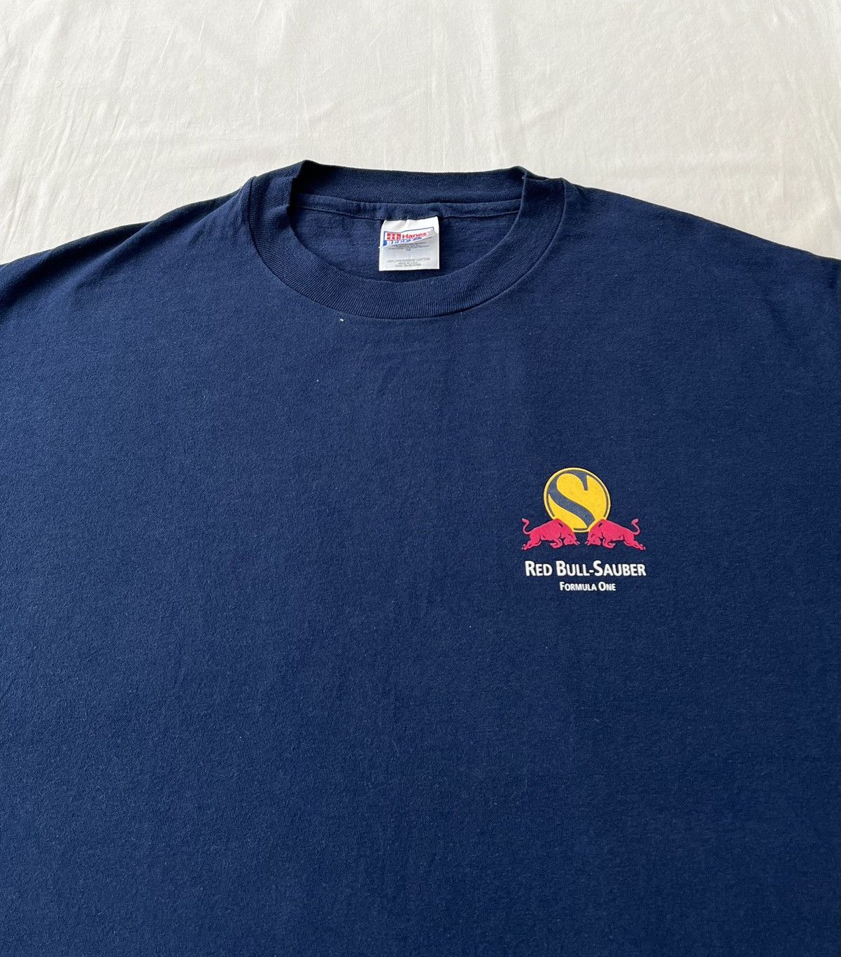 Formula 1 Vintage 90s Red Bull Sauber F1 Formula 1 Navy T-shirt Size US XL / EU 56 / 4 - 3 Thumbnail