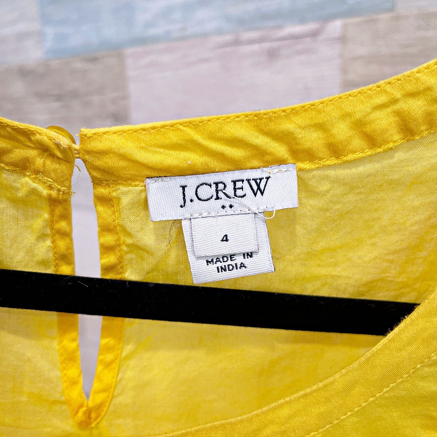 J.Crew J CREW Embroidered Peplum Top Yellow Womens 4 Size S / US 4 / IT 40 - 5 Thumbnail