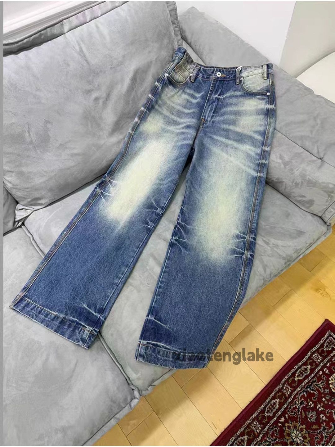 Jean ltx vintage washed faded loose baggy hiphop jeans Size US 28 / EU 44 - 6 Thumbnail