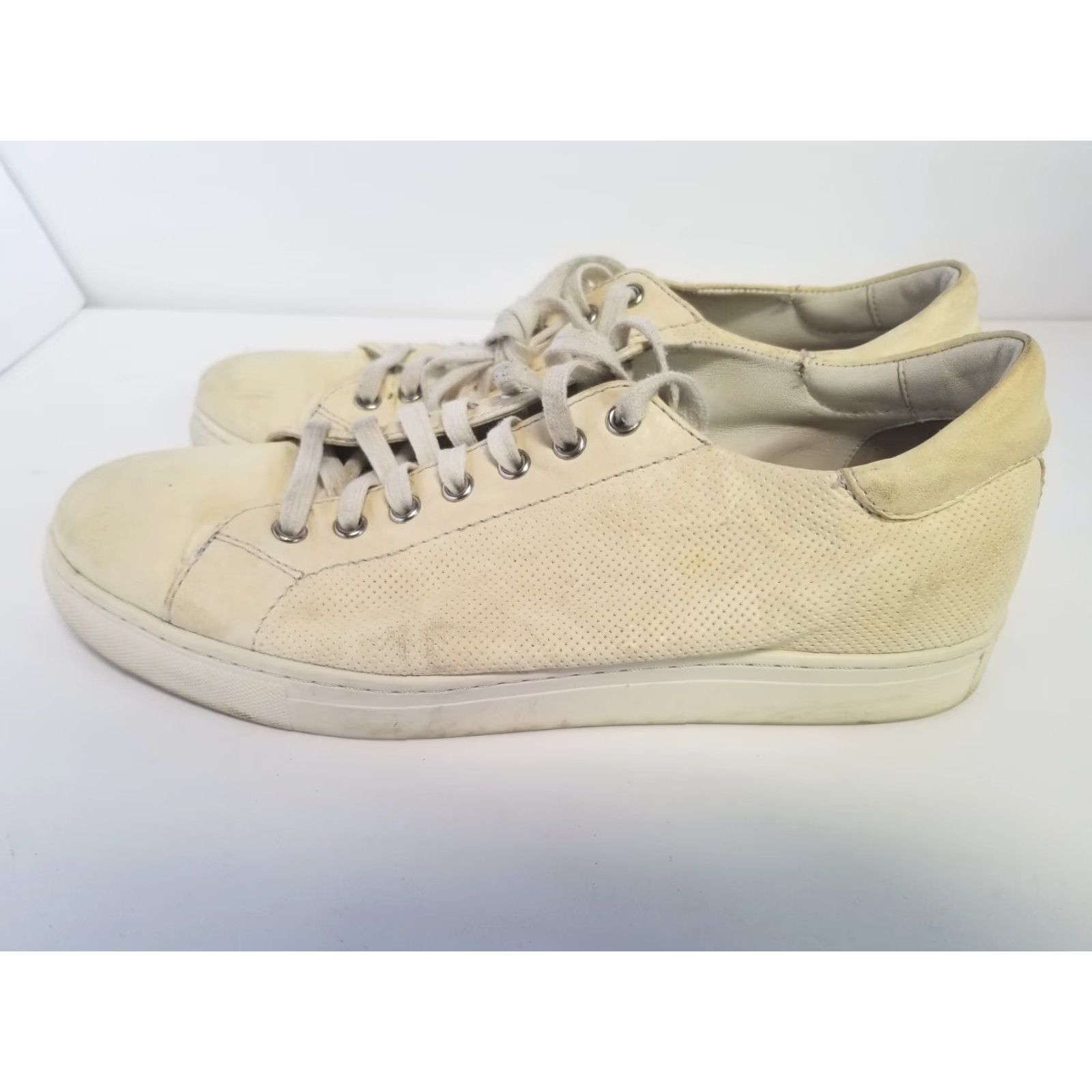 Vintage Trask Leather Comfort Lace Up Casual Sneakers Beige Men Size 9.5 Leather Sneaker Cushioned Rubber Casual Shoes M Vintage No Size US 10 / EU 43 - 5 Thumbnail