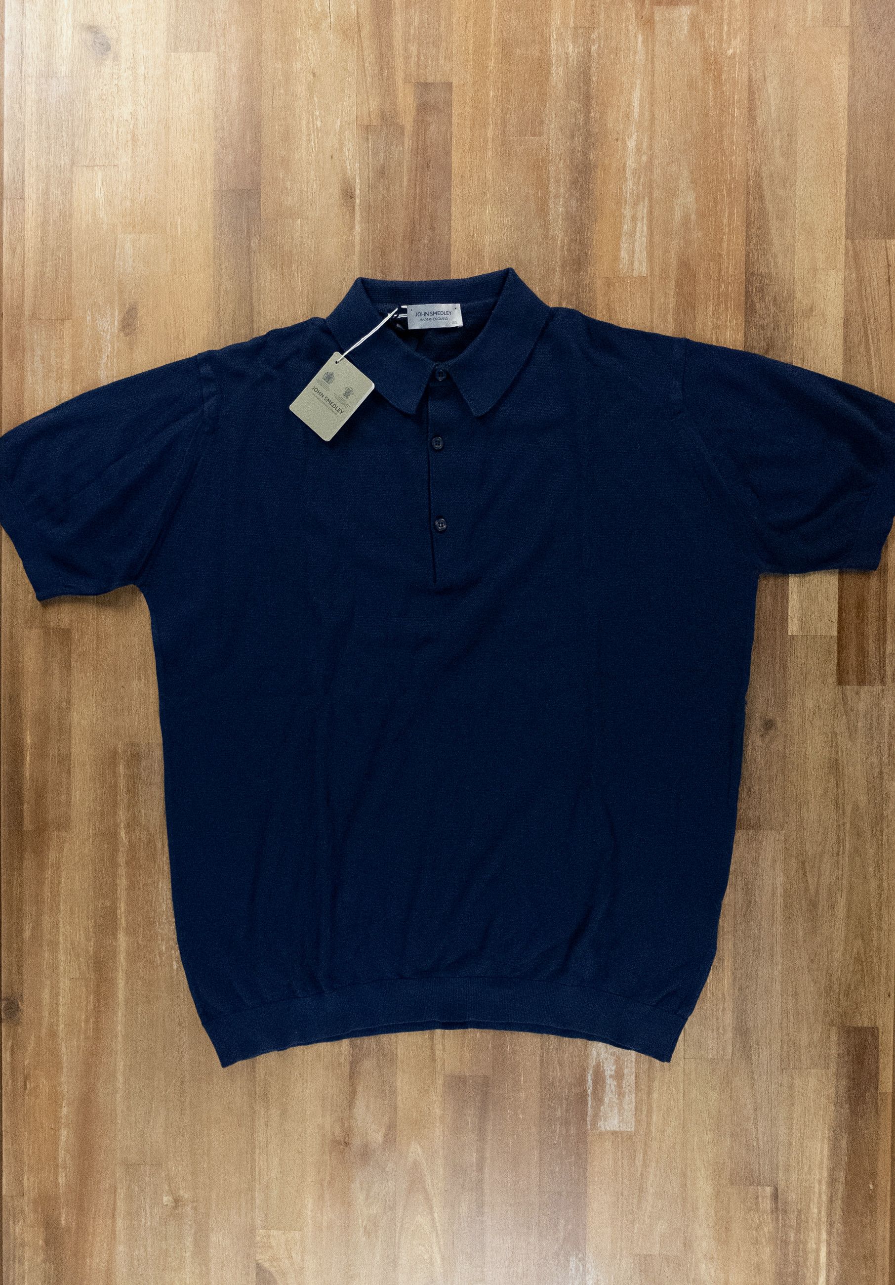 John Smedley JOHN SMEDLEY Roth navy blue knit cotton polo shirt XXL q Size US XXL / EU 58 / 5 - 4 Thumbnail