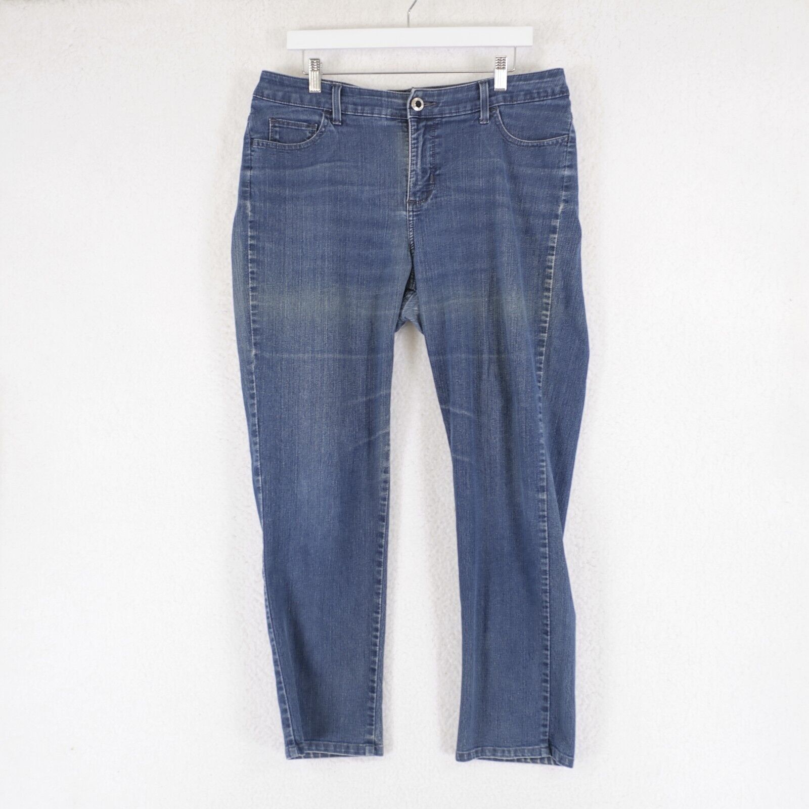 Lee Lee Slender Secret Low Waist Jeans Blue Denim High Rise 14 M Size 35" - 1 Thumbnail