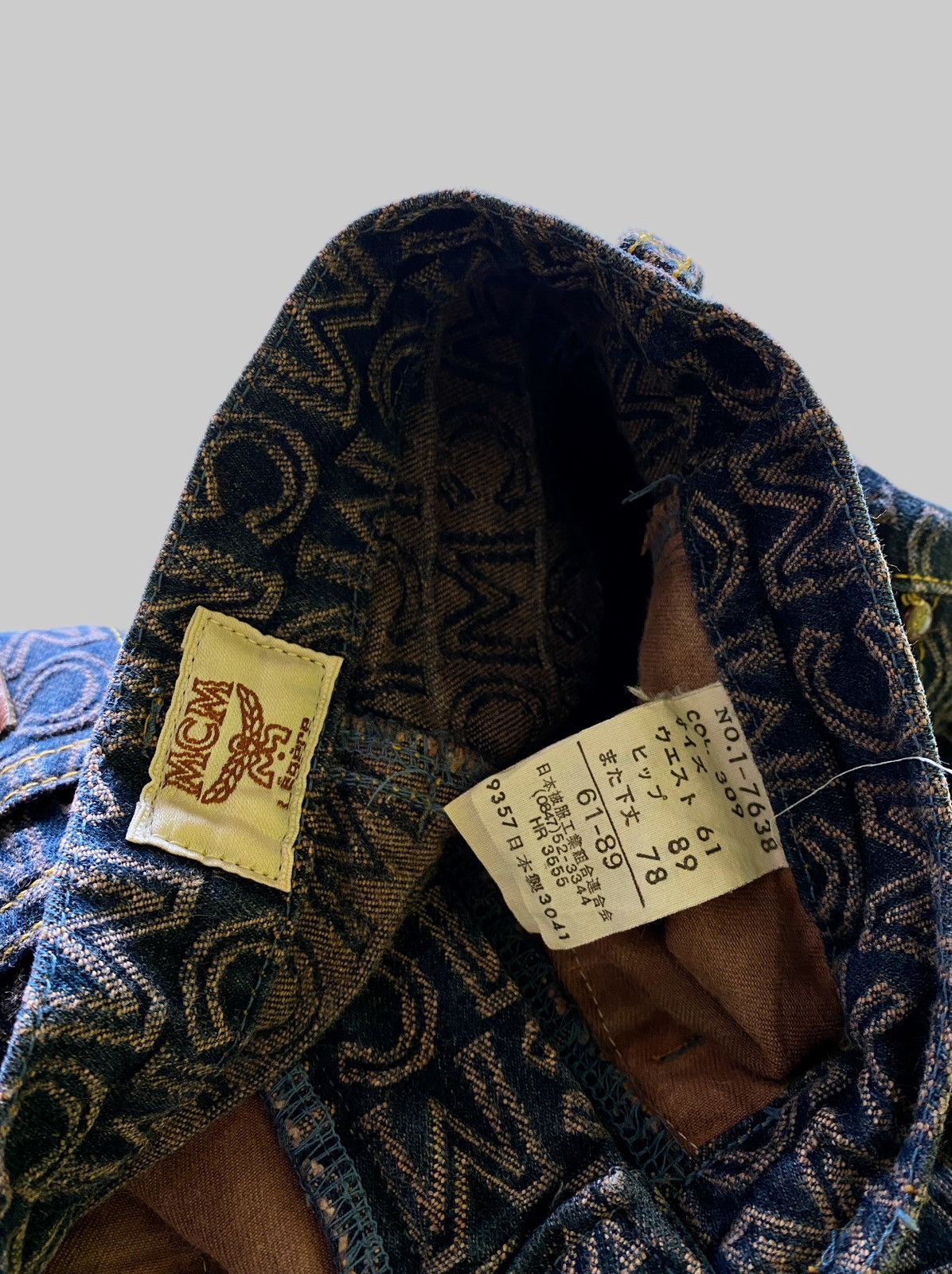 MCM × Vintage Vintage 90s Monogram MCM Jeans Size 24" / US 00 / IT 34 - 5 Thumbnail