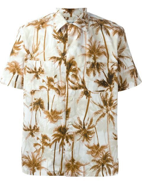 Hedi Slimane × Saint Laurent Paris Saint Laurent Shirt 16SS Hawaiian Shirt Size US S / EU 44-46 / 1 - 1 Thumbnail