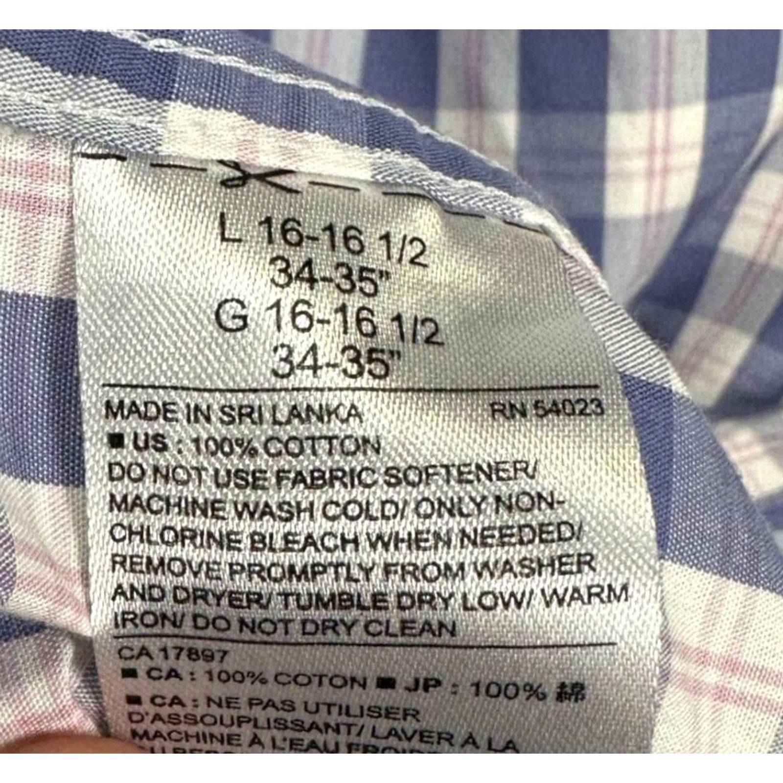 Banana Republic Banana Republic Shirt Adult Large 16-16.5 34-35 Purple Plaid Dress Button Up Men Size 42R - 7 Thumbnail