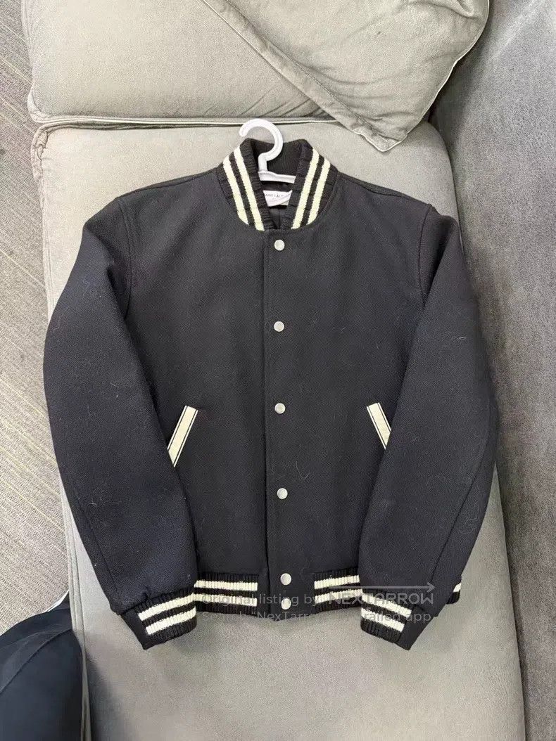Saint Laurent Paris Saint Laurent Paris Back Letter Embroidered Baseball Jacke Size US M / EU 48-50 / 2 - 1 Thumbnail