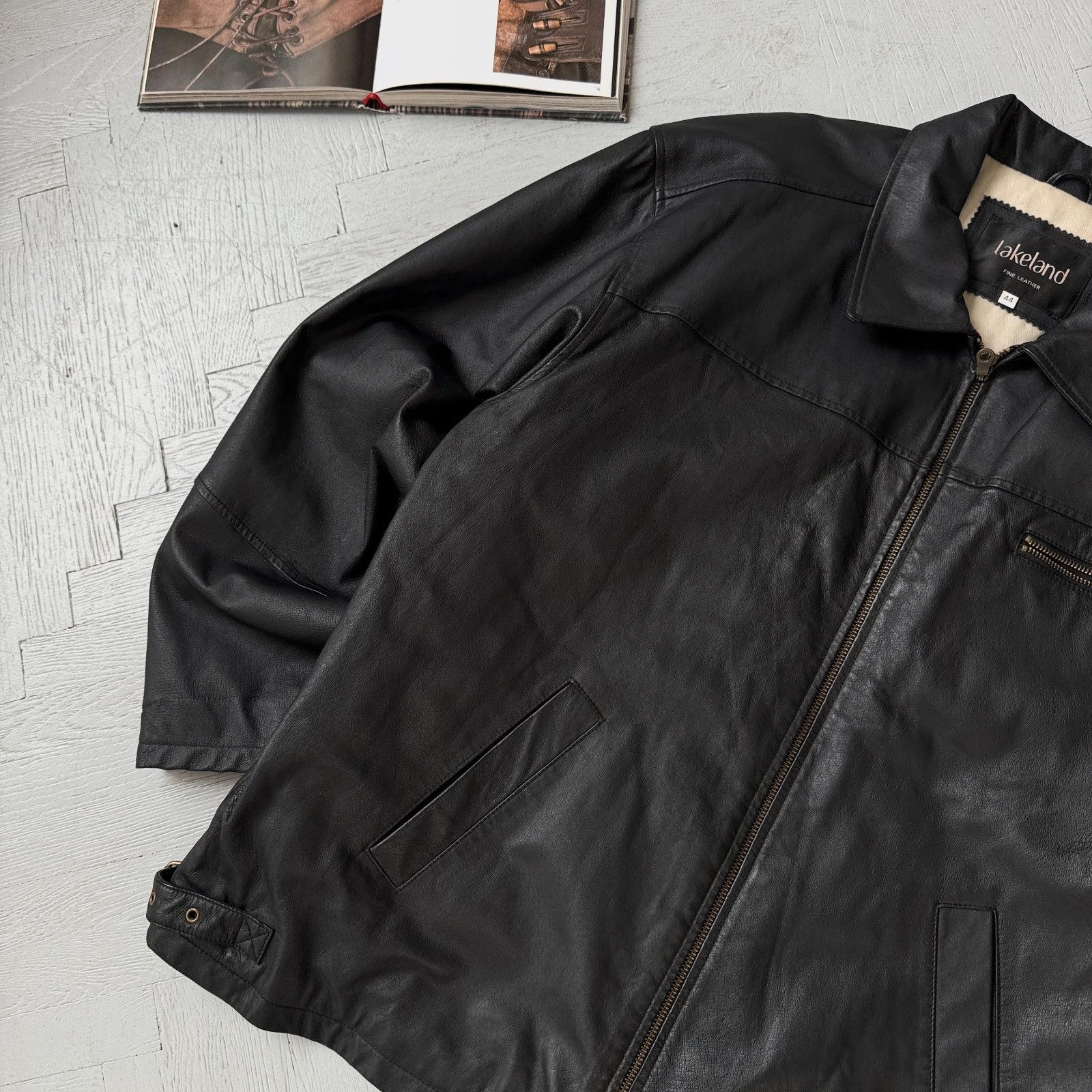 Vintage Vintage Real Leather Lakekand Collared Gangster Jacket Size US XL / EU 56 / 4 - 2 Thumbnail