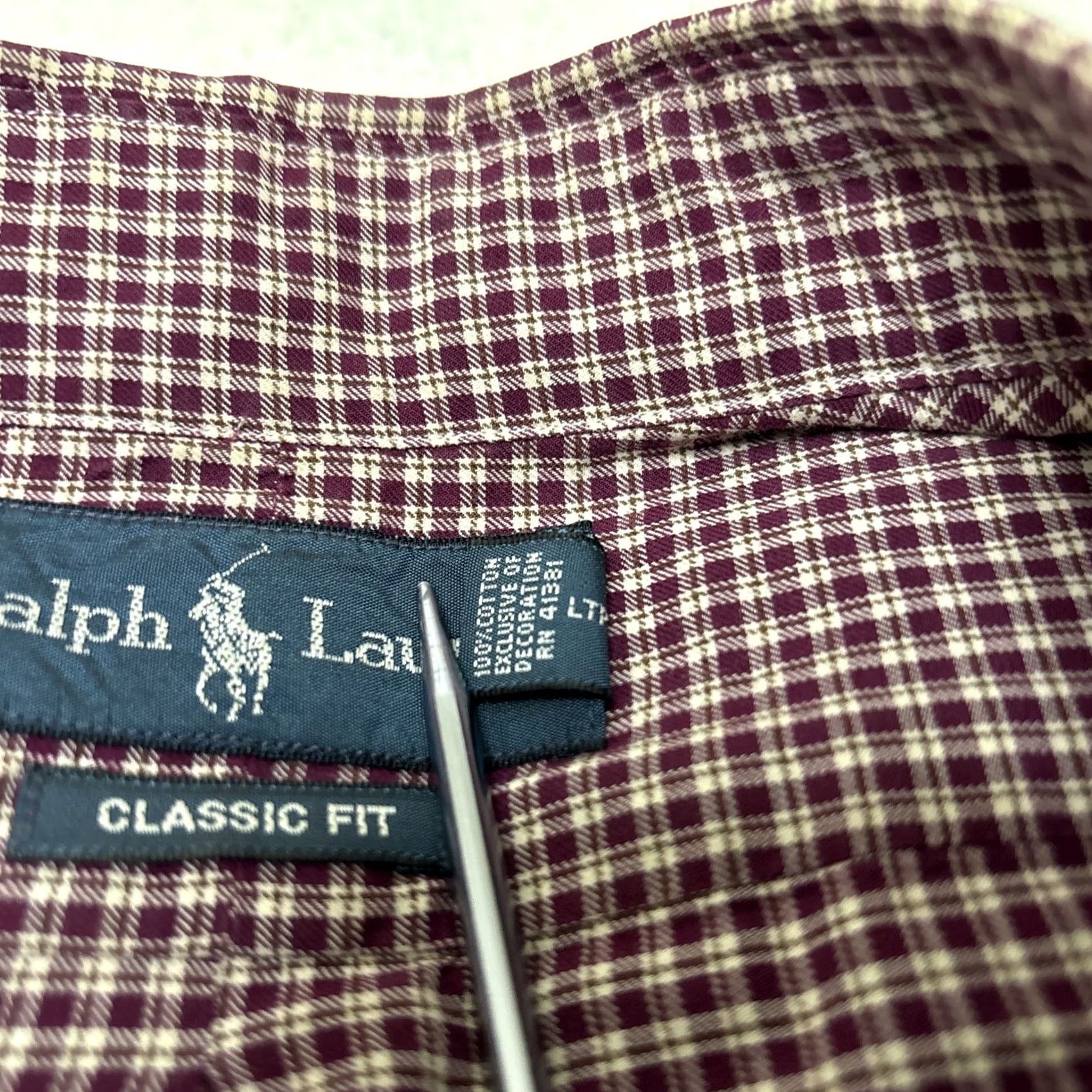 Ralph Lauren Ralph Lauren Shirt Mens L Dark Red Plaid Button-Down Long Sleeve Size US L / EU 52-54 / 3 - 4 Thumbnail