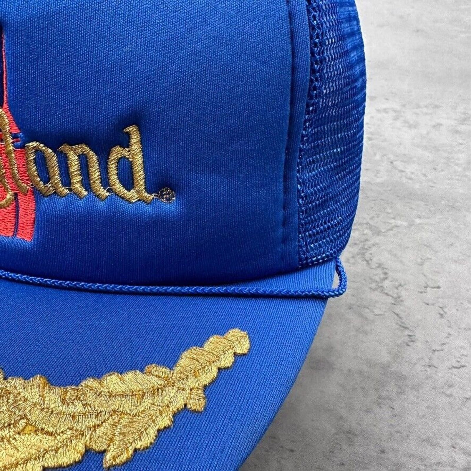 Disney Vintage Disneyland Walt Disney Productions Gold Leaf 80s Hat Size ONE SIZE - 2 Thumbnail