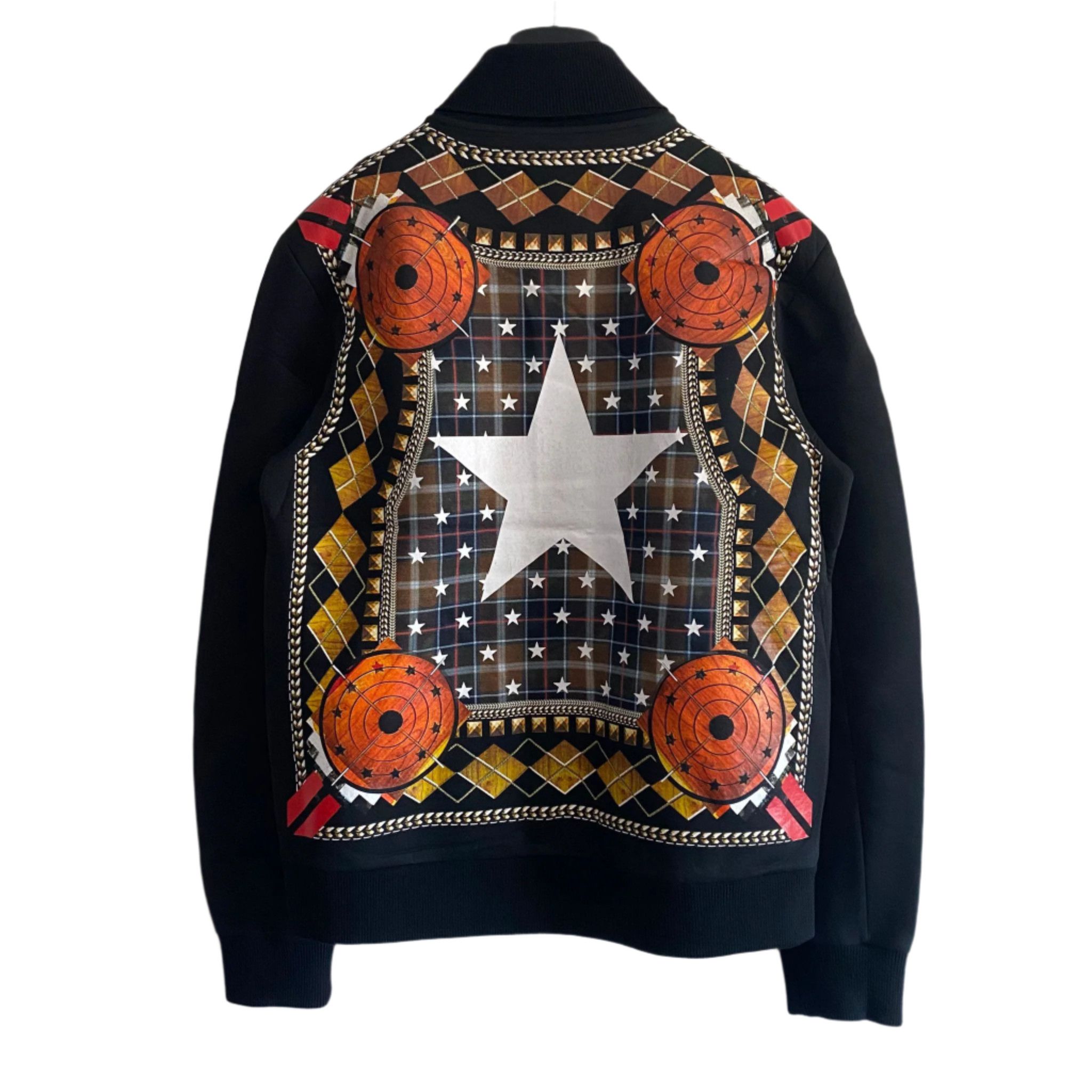 Givenchy Black Target Star Neoprene Varsity Jacket Size US M / EU 48-50 / 2 - 1 Thumbnail