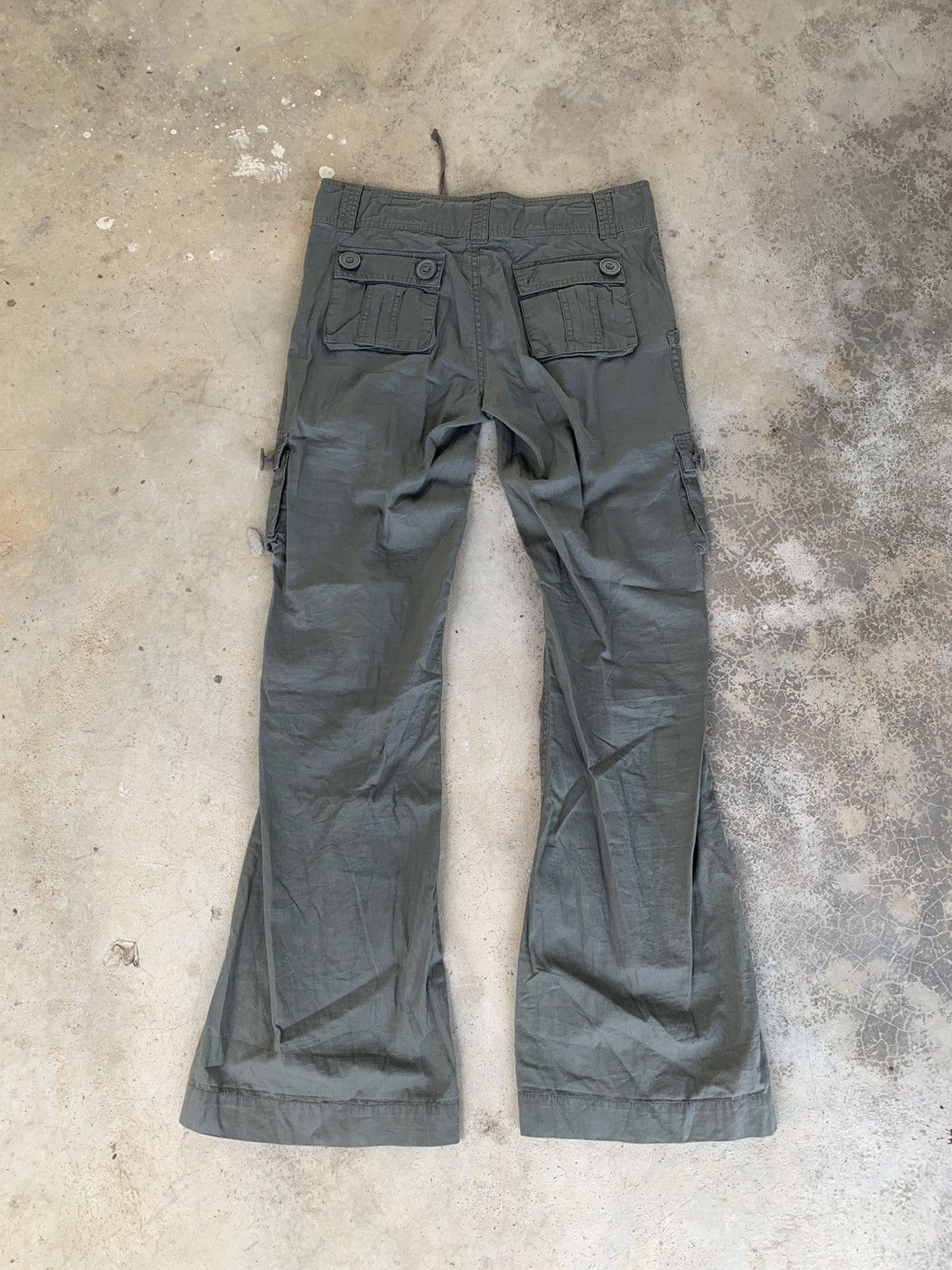 Japanese Brand Flared Merry Friend Cargo Pants Size 33" - 3 Thumbnail