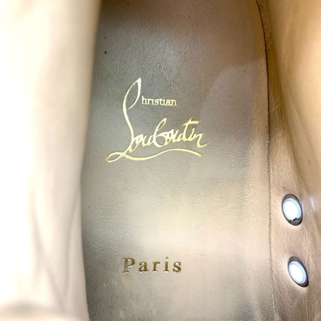 Christian Louboutin Christian Louboutin 37.5 Rivet Design Tie Flat Sneakers Whit Size US 6.5 / IT 36.5 - 2 Thumbnail