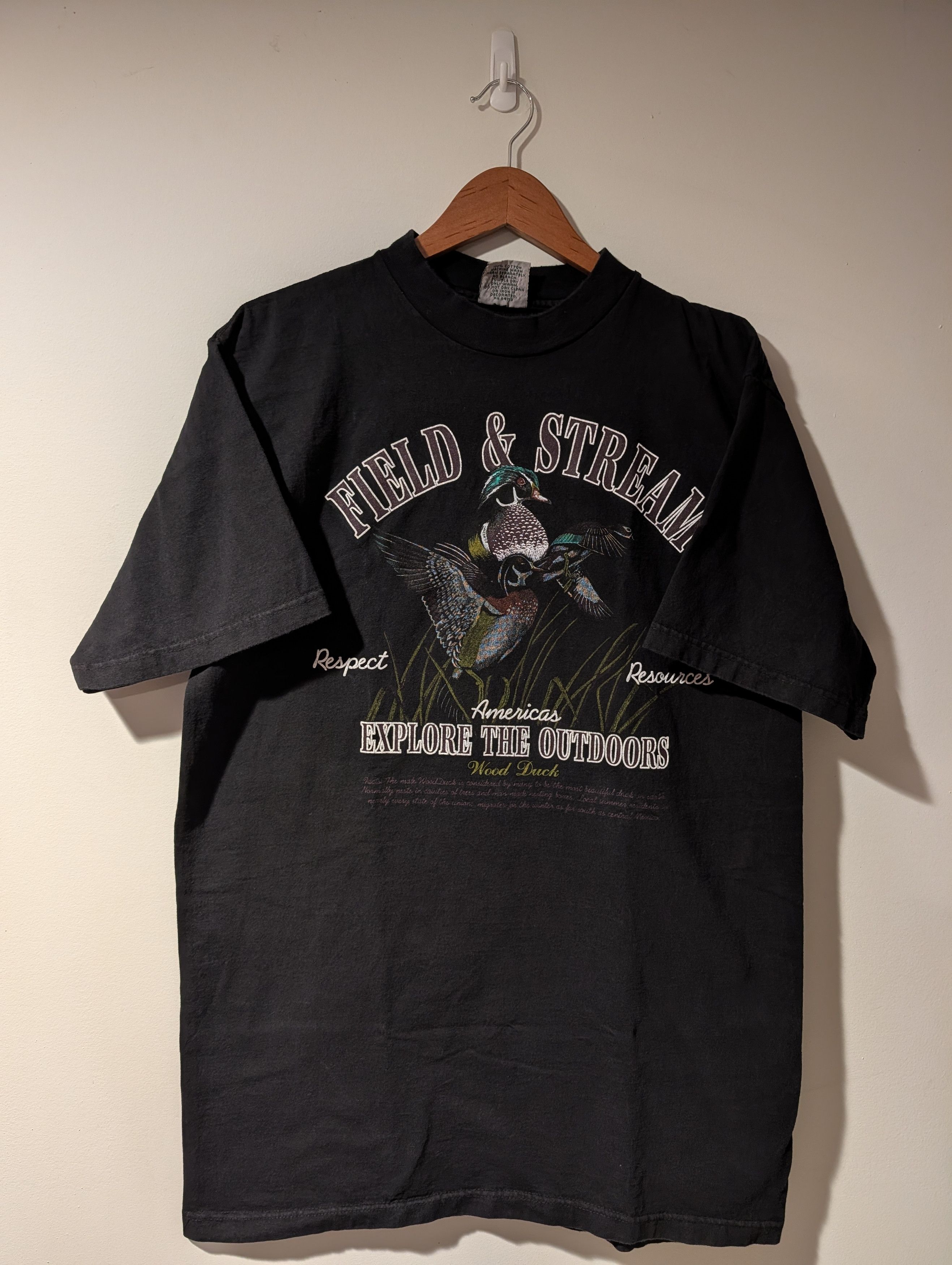 Arts & Science Vintage 90s Field and Stream Wood Duck Outdoors T Shirt Size US L / EU 52-54 / 3 - 1 Thumbnail