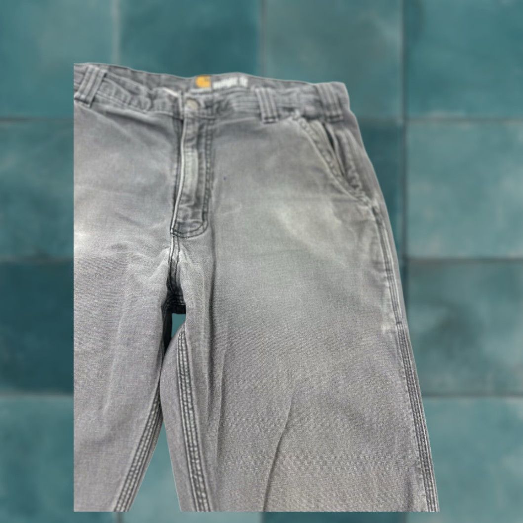 Carhartt VINTAGE Carhartt Carpenter Pants Men's 32x30 Gray Canvas Straight Fit Workwear Size US 32 / EU 48 - 4 Thumbnail