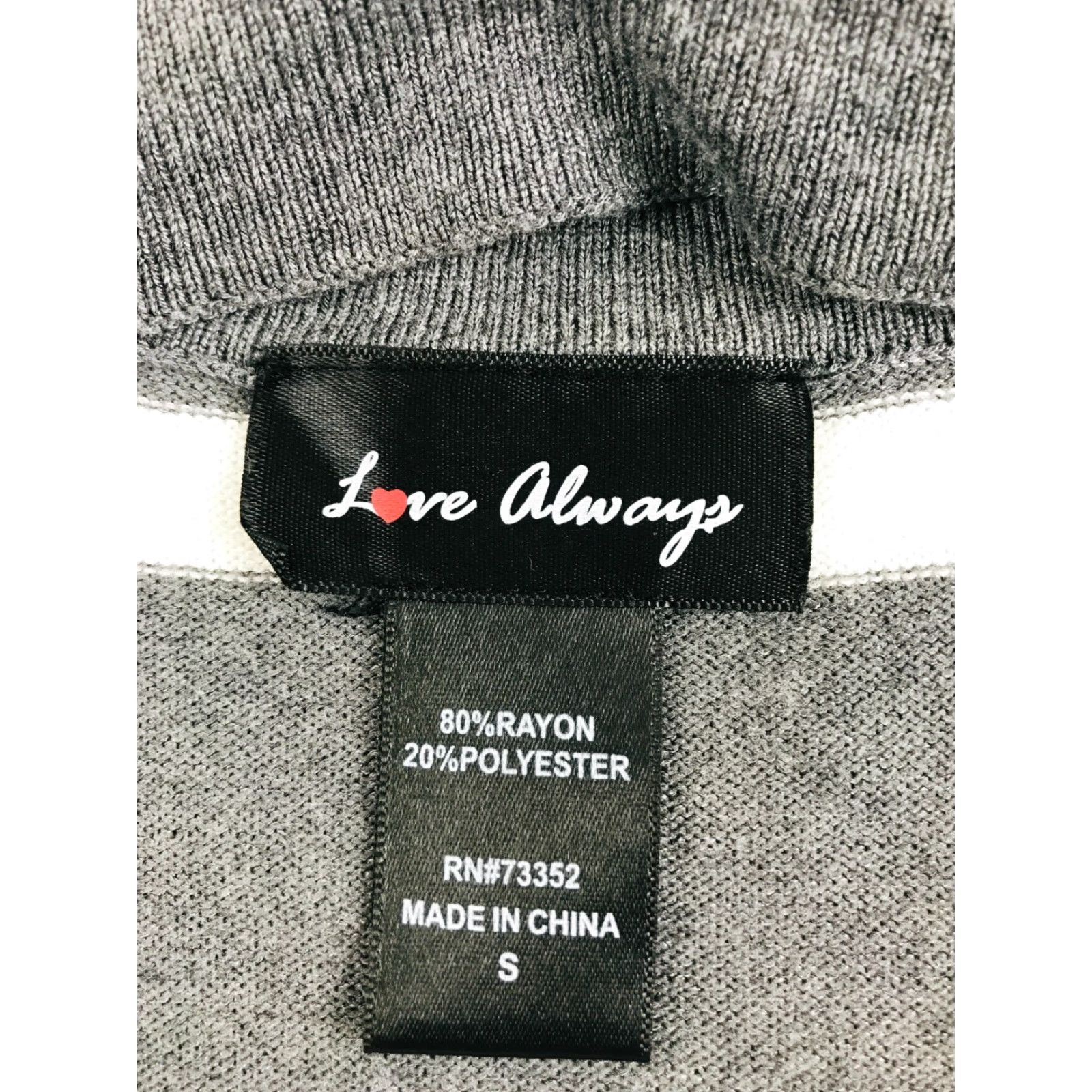 Vintage Love Always Sweater Shirt Womens Small Gray White Pullover V-Neck Casual Pullover Style Winter Fall Spring Long Sleeve Pattern Striped Size S / US 4 / IT 40 - 5 Thumbnail