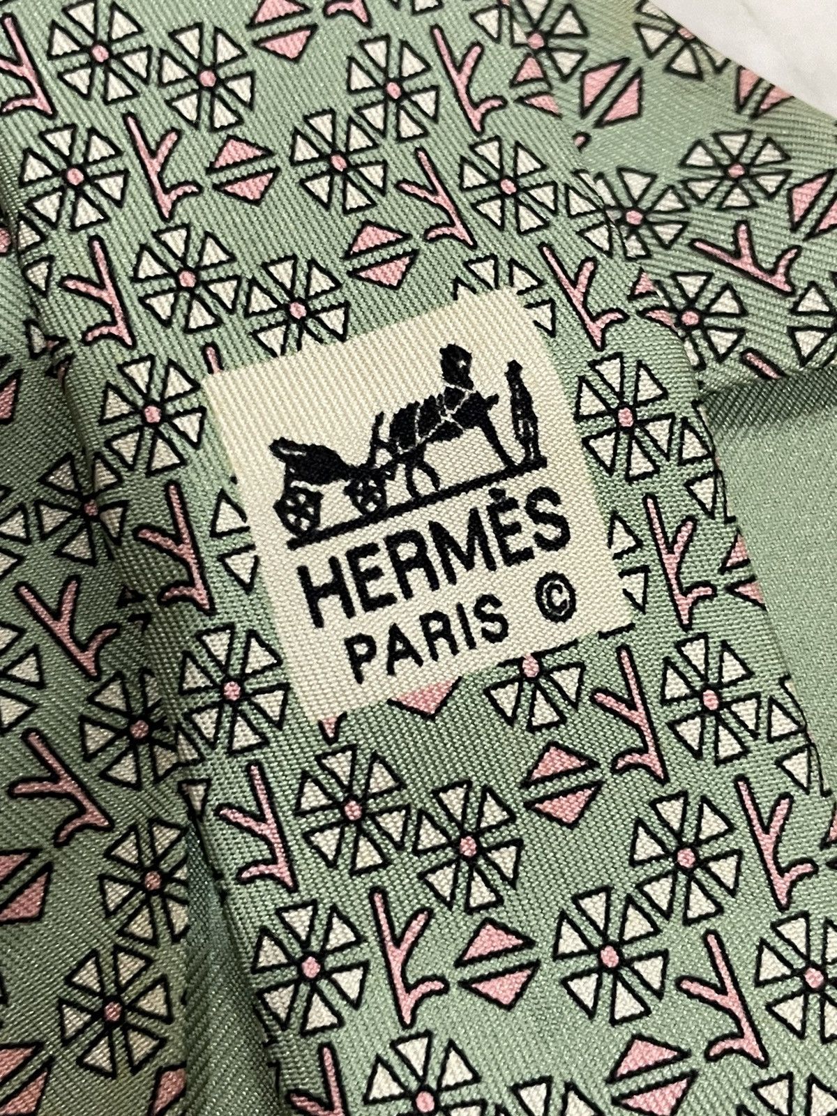 Hermes Vintage Hermes Silk Tie Size ONE SIZE - 4 Thumbnail
