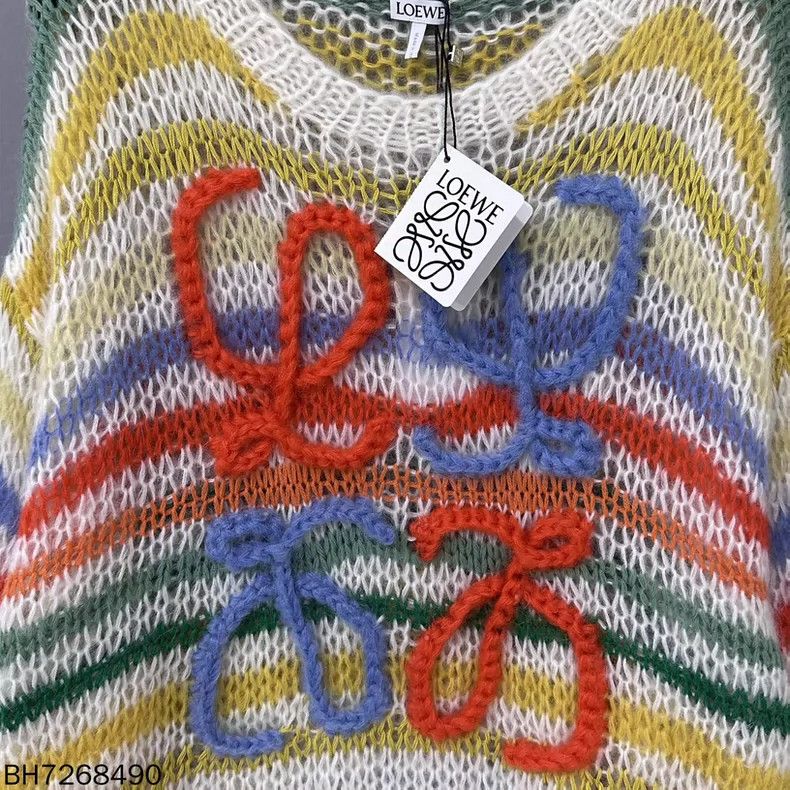 Loewe LOEWE Logo striped horsehair sweater Size S / US 4 / IT 40 - 3 Thumbnail