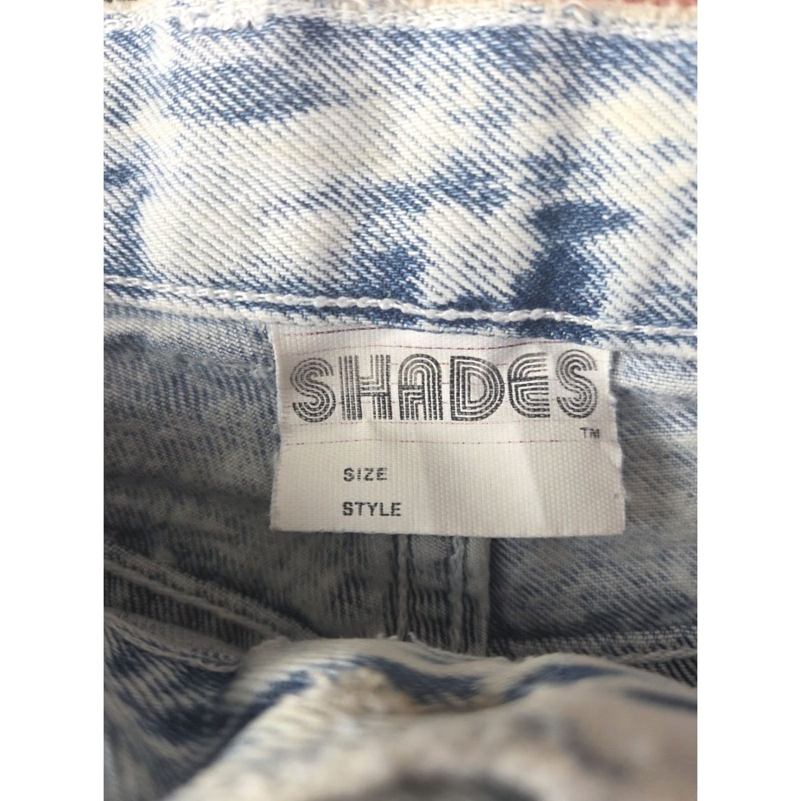 Denime VINTAGE Shades Denim Jean Shorts Stone Wash Womens Distressed Cut-Off Sz 34/Waist 34 Blue Womens Size 24" / US 00 / IT 34 - 3 Thumbnail