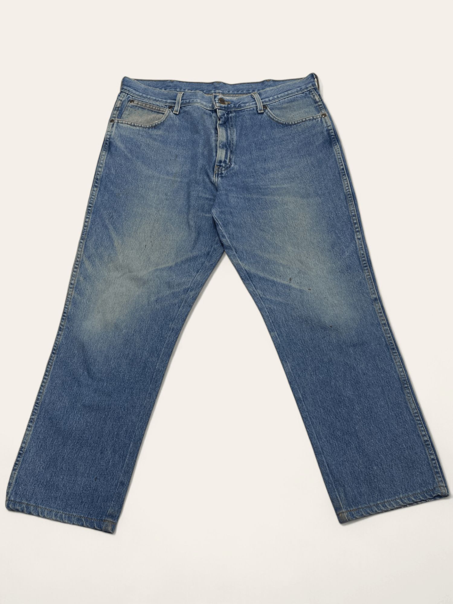 Jean Vintage WRANGLER Baggy Oversize Wide Blue Denim Jeans Size US 36 / EU 52 - 1 Thumbnail