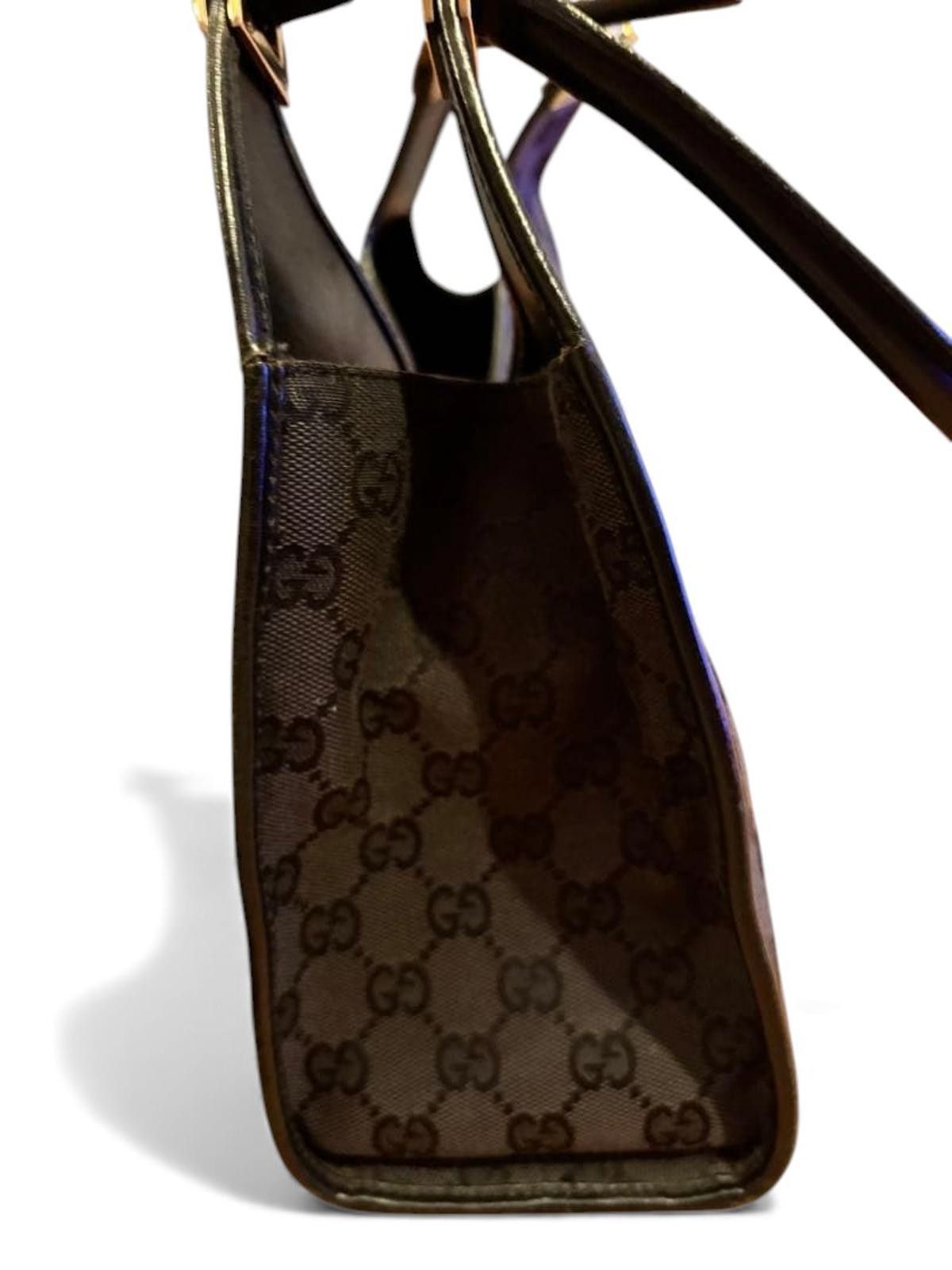 Gucci Gucci - Classic Monogram Canvas Shoulder Bag Gold Size ONE SIZE - 6 Thumbnail