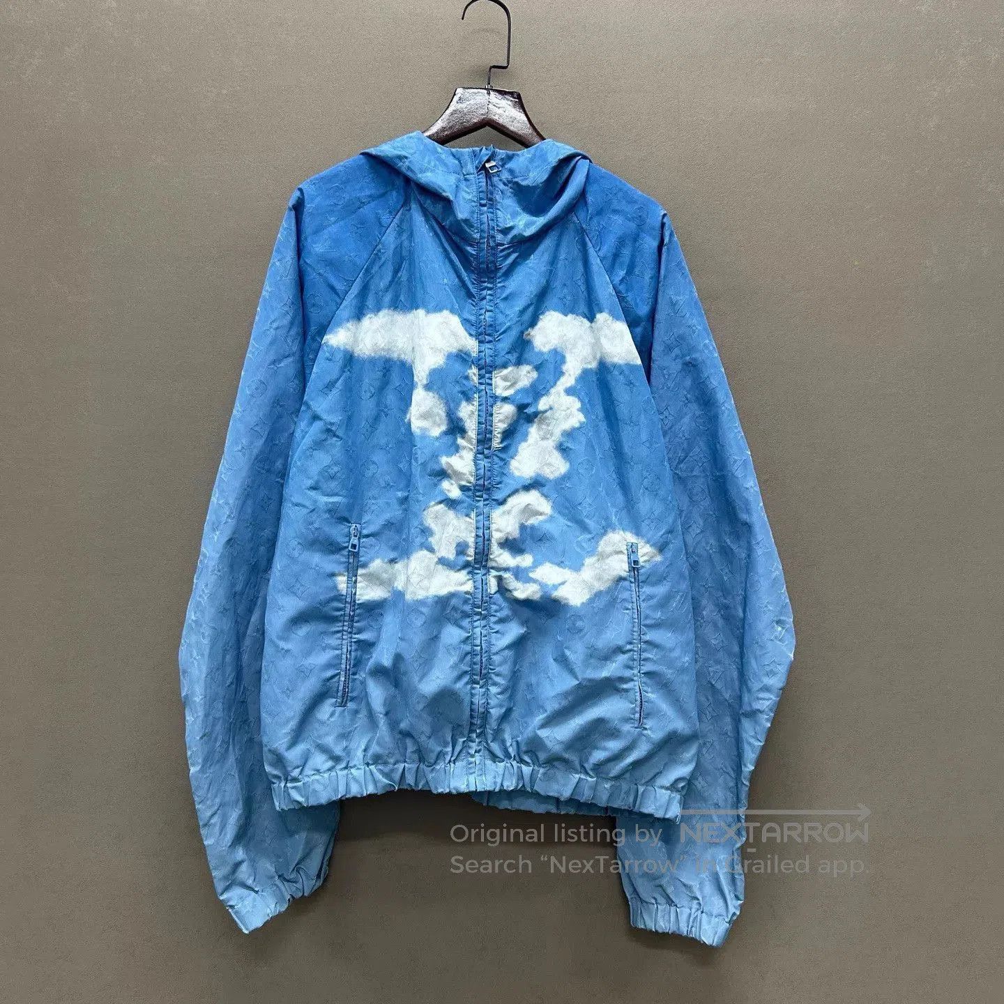 Louis Vuitton Blue Cloud Print Hooded Light Jacket. Size US M / EU 48-50 / 2 - 1 Thumbnail