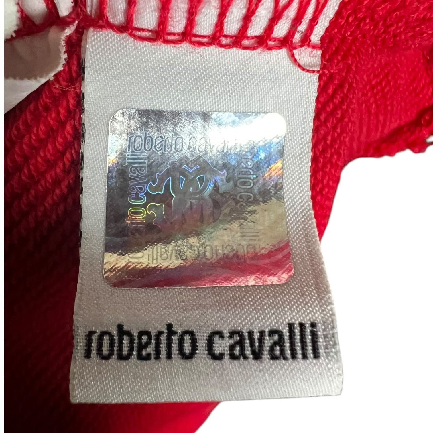 Roberto Cavalli Roberto Cavalli Signature Logo Hoodie - Red - Size Small Size US S / EU 44-46 / 1 - 3 Thumbnail