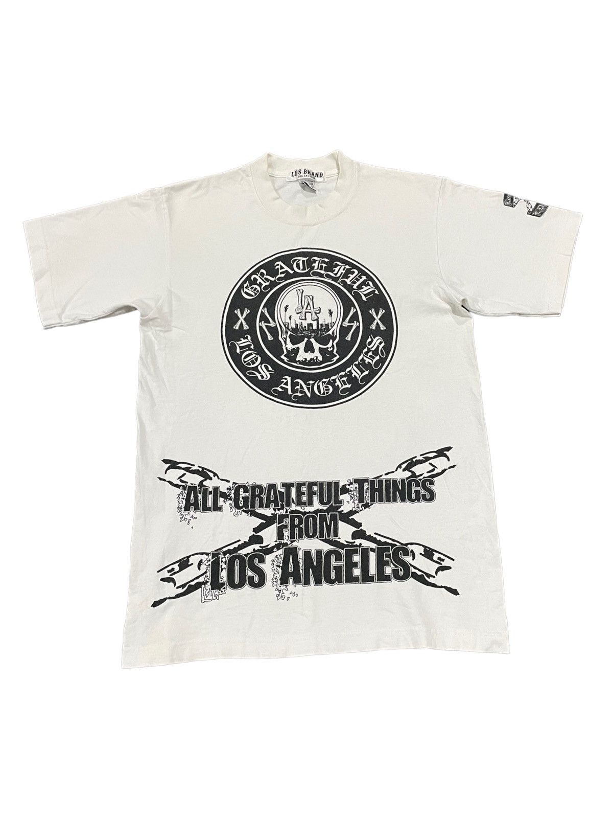 Los Angeles Apparel LDS Grateful Los Angeles Skull Distressed Tee Size US M / EU 48-50 / 2 - 5 Thumbnail