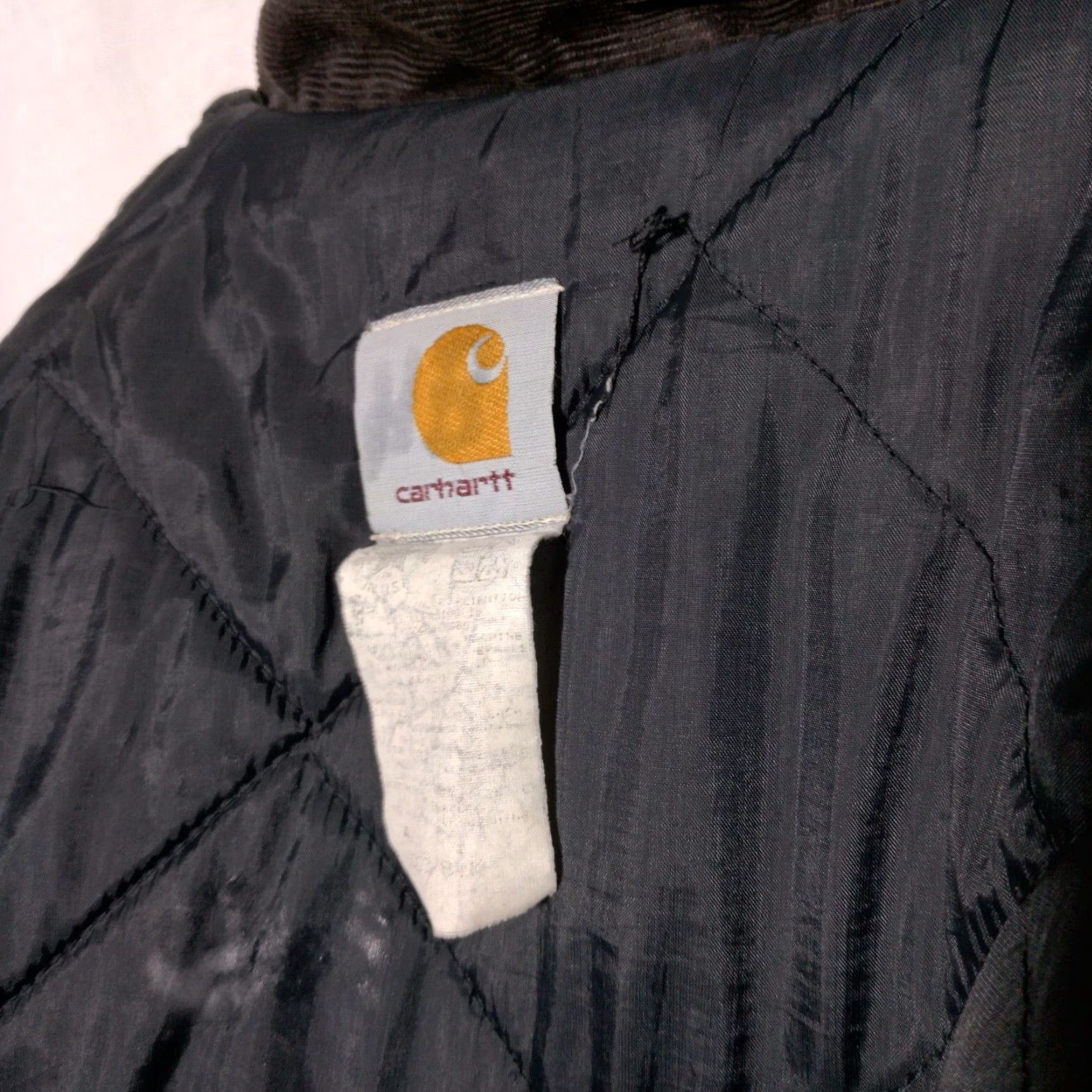 Carhartt VINTAGE Carhartt Arctic Jacket Coat Workwear Canvas Black Distressed USA Size US L / EU 52-54 / 3 - 5 Thumbnail