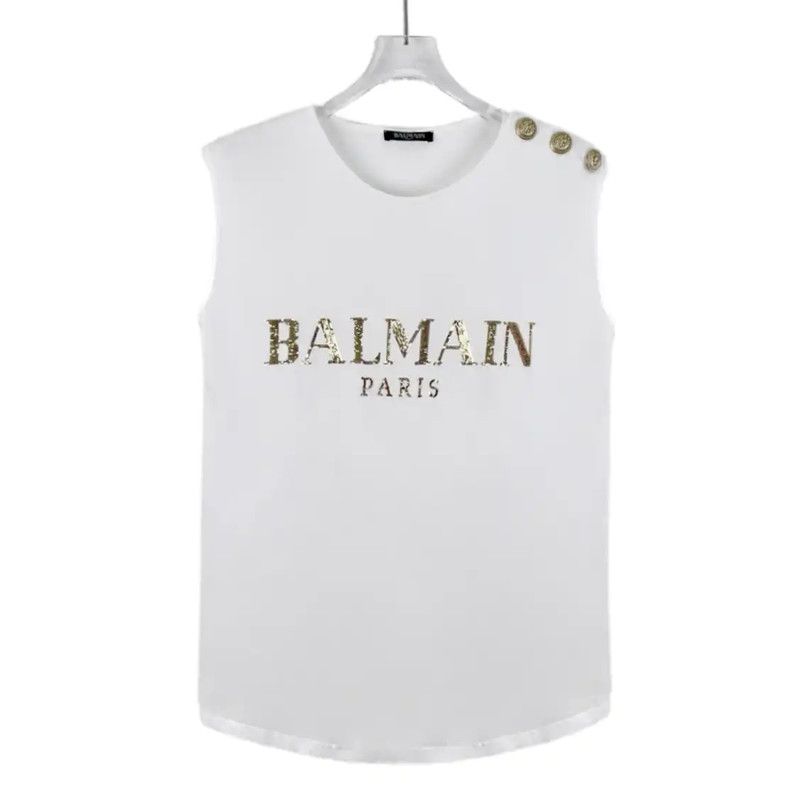Balmain Balmain White Cotton Women's T-shirt 0089 Size S / US 4 / IT 40 - 1 Thumbnail