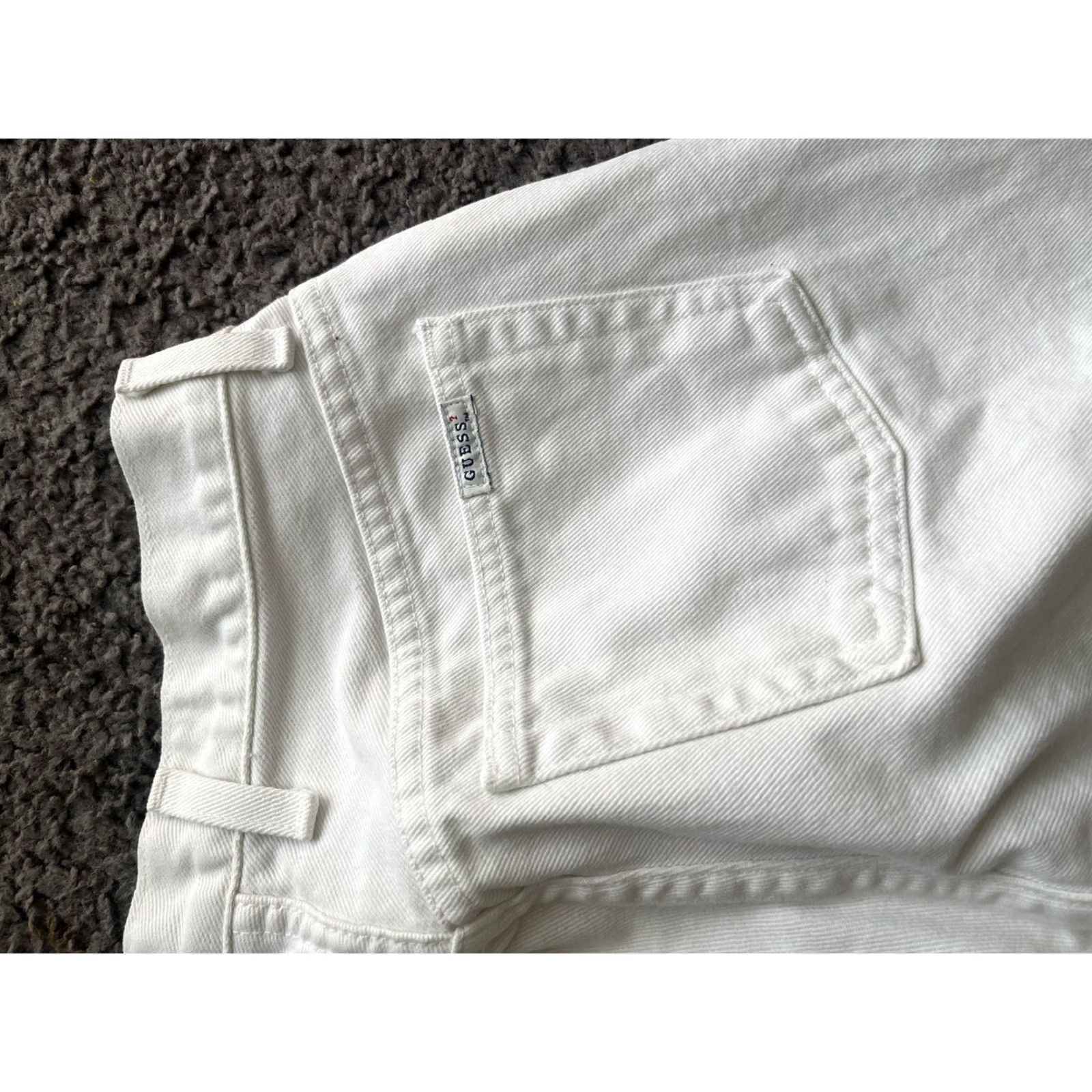 Guess VTG Guess Jeans Women's 28 Boot Cut Low Rise White Denim 060 40060RG 5-Pocket Size 28" / US 6 / IT 42 - 6 Thumbnail