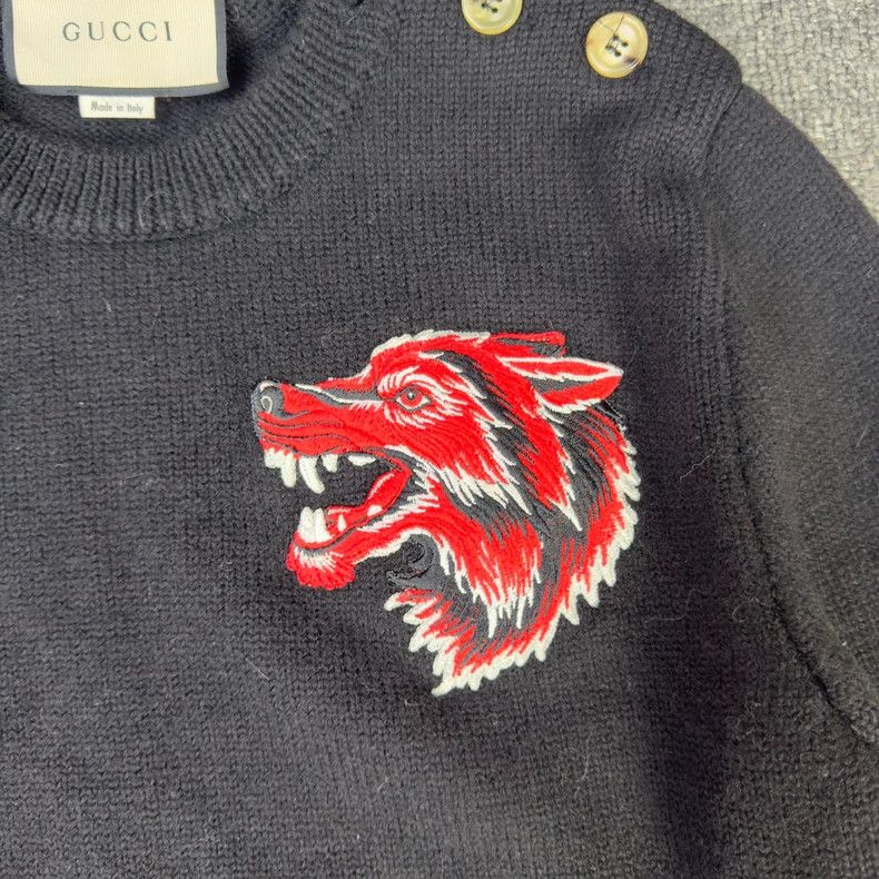 Gucci Gucci Black knitted embroidered sweater 2502-Nextarrow Size US XS / EU 42 / 0 - 3 Thumbnail