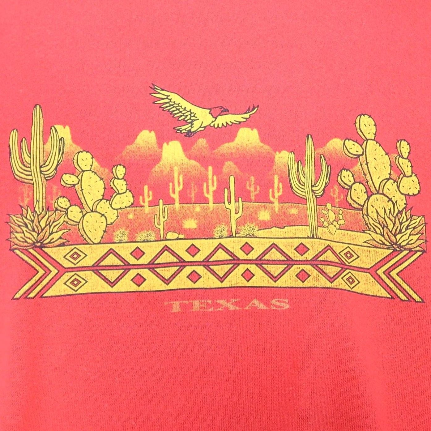 Tultex Vintage Tultex 90s Red Texas Crewneck Sweatshirt M Size M / US 6-8 / IT 42-44 - 2 Thumbnail