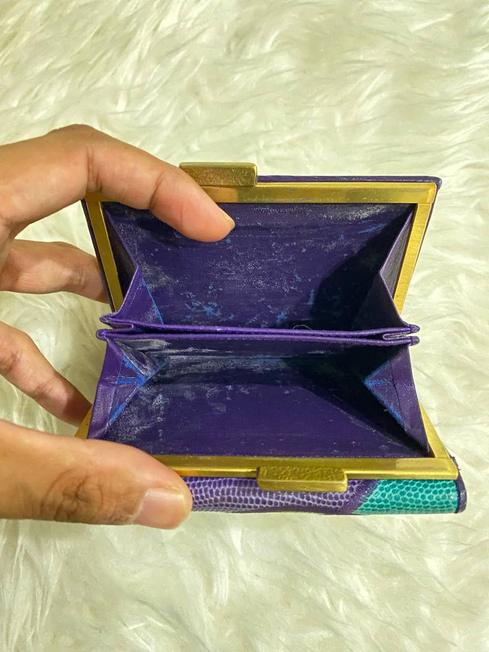 Yves Saint Laurent Yves Saint Laurent Bifold Vintage Leather Colourful Wallet Size ONE SIZE - 12 Thumbnail