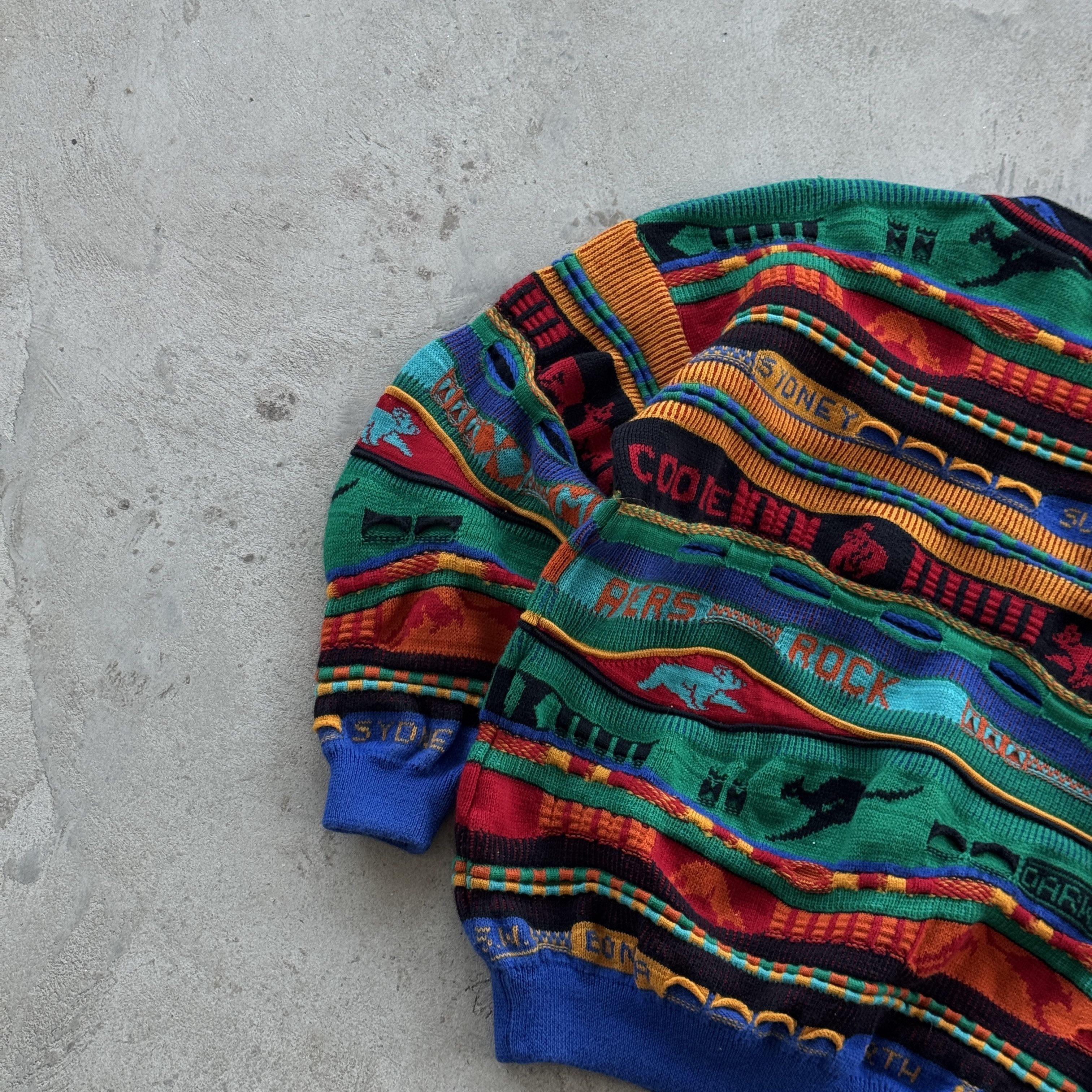 Vintage Vintage 90s Emaroo Coogi Style Wool Sweater Size US L / EU 52-54 / 3 - 7 Thumbnail