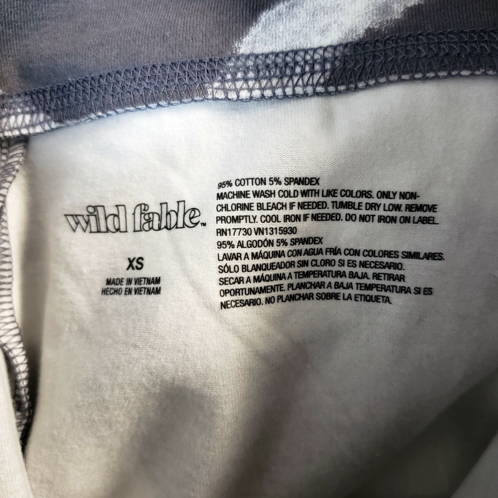Vintage Wild Fable Womens Leggings XS Gray White Heart Print Cotton Blend Size 26" / US 2 / IT 38 - 6 Thumbnail